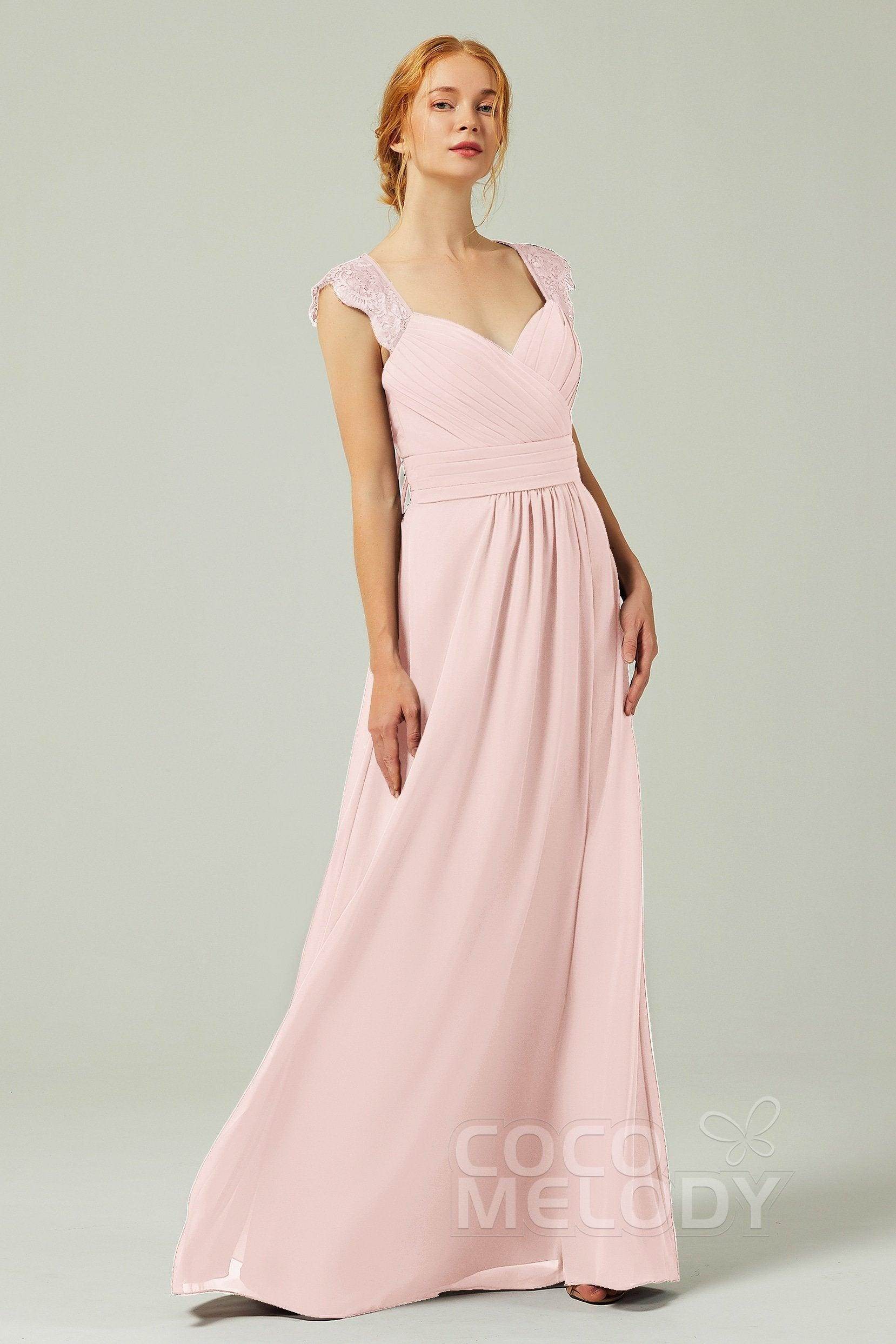A-Line Floor Length Chiffon Bridesmaid Dress Formal Dresses CB0298