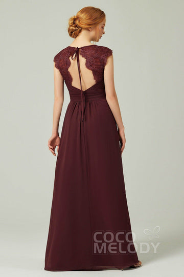 A-Line Floor Length Chiffon Bridesmaid Dress Formal Dresses CB0298