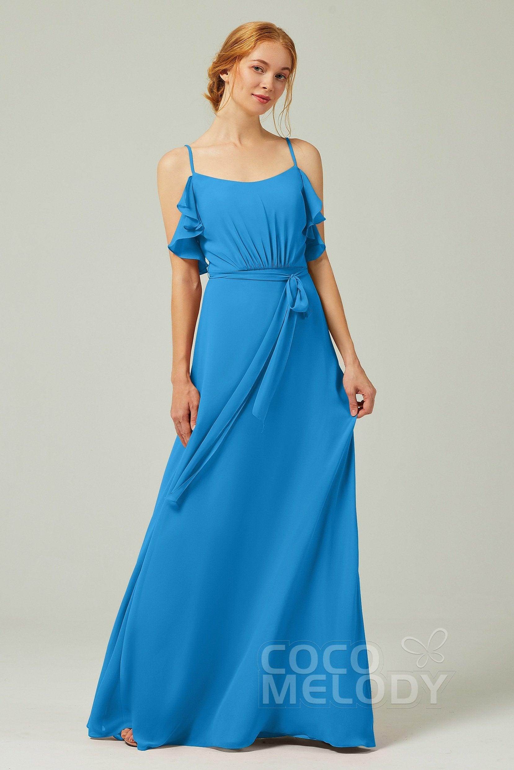 A-Line Floor Length Chiffon Bridesmaid Dress CB0299
