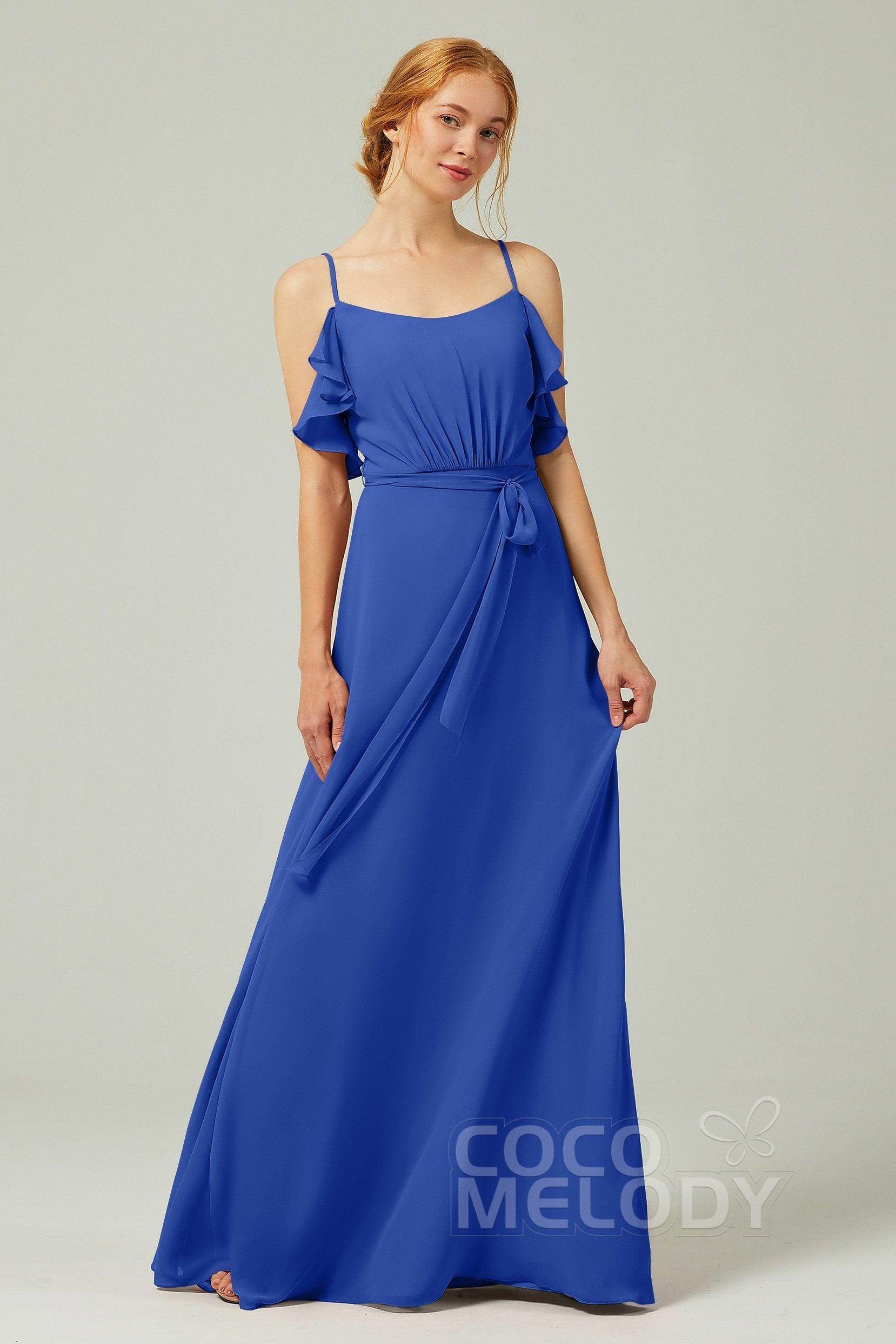 A-Line Floor Length Chiffon Bridesmaid Dress CB0299