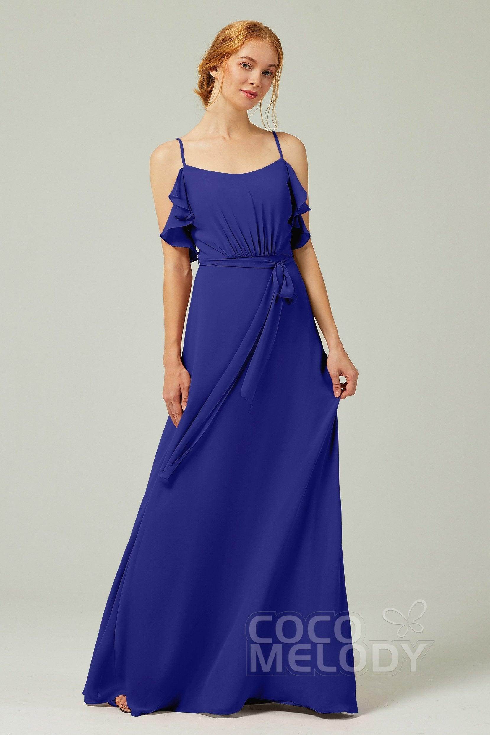 A-Line Floor Length Chiffon Bridesmaid Dress CB0299