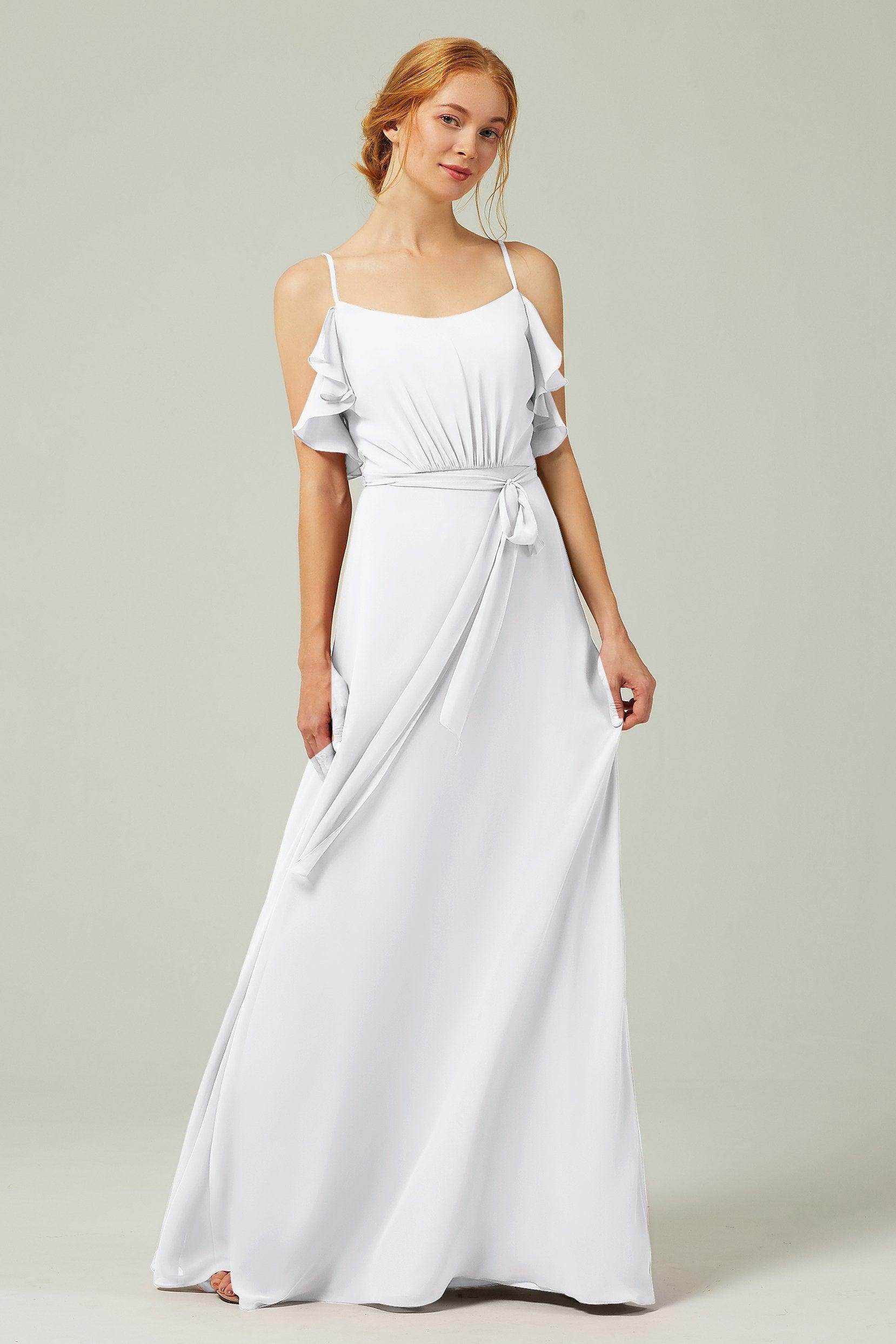 A-Line Floor Length Chiffon Bridesmaid Dress CB0299