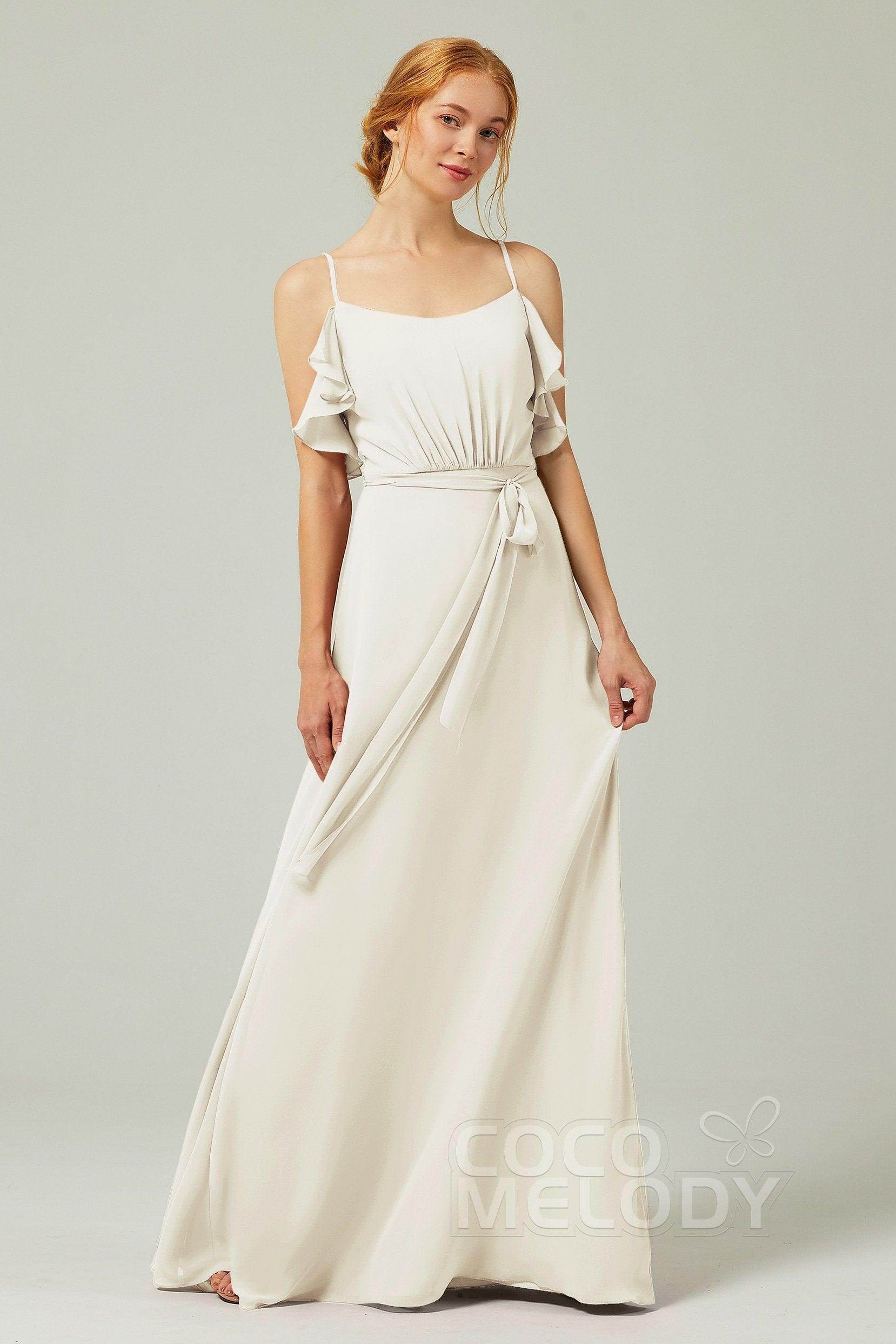 A-Line Floor Length Chiffon Bridesmaid Dress CB0299