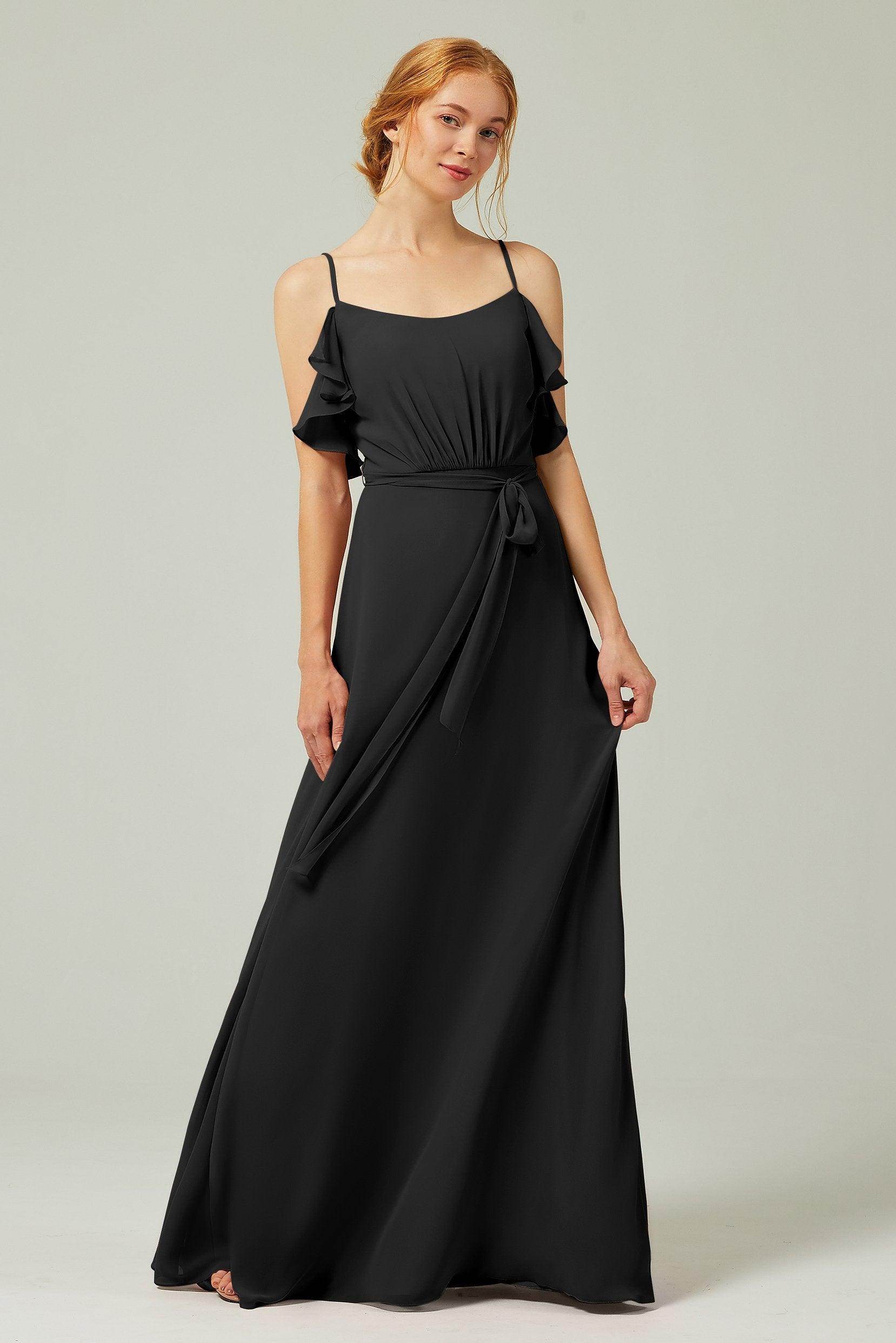 A-Line Floor Length Chiffon Bridesmaid Dress CB0299