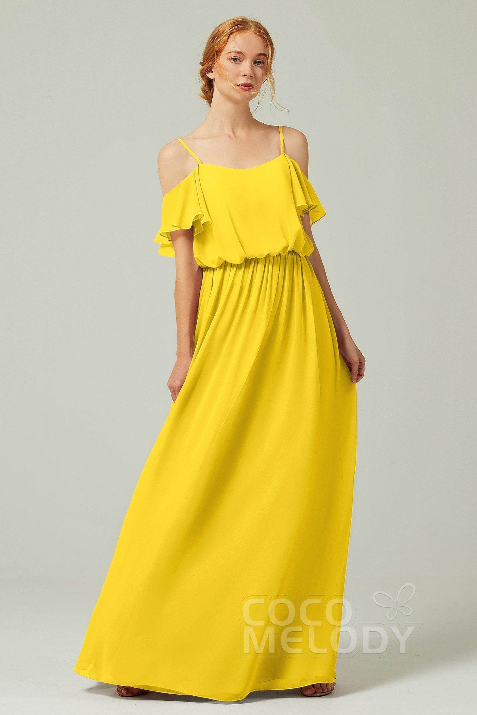 A-Line Floor Length Chiffon Bridesmaid Dress CB0300