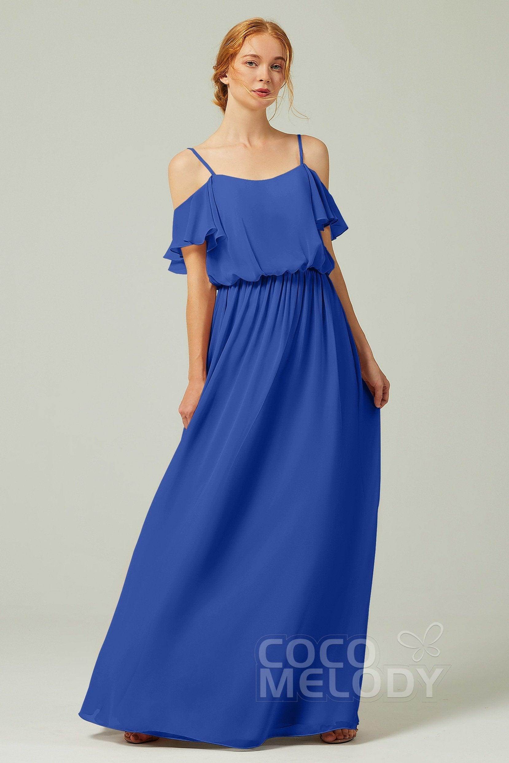 A-Line Floor Length Chiffon Bridesmaid Dress CB0300