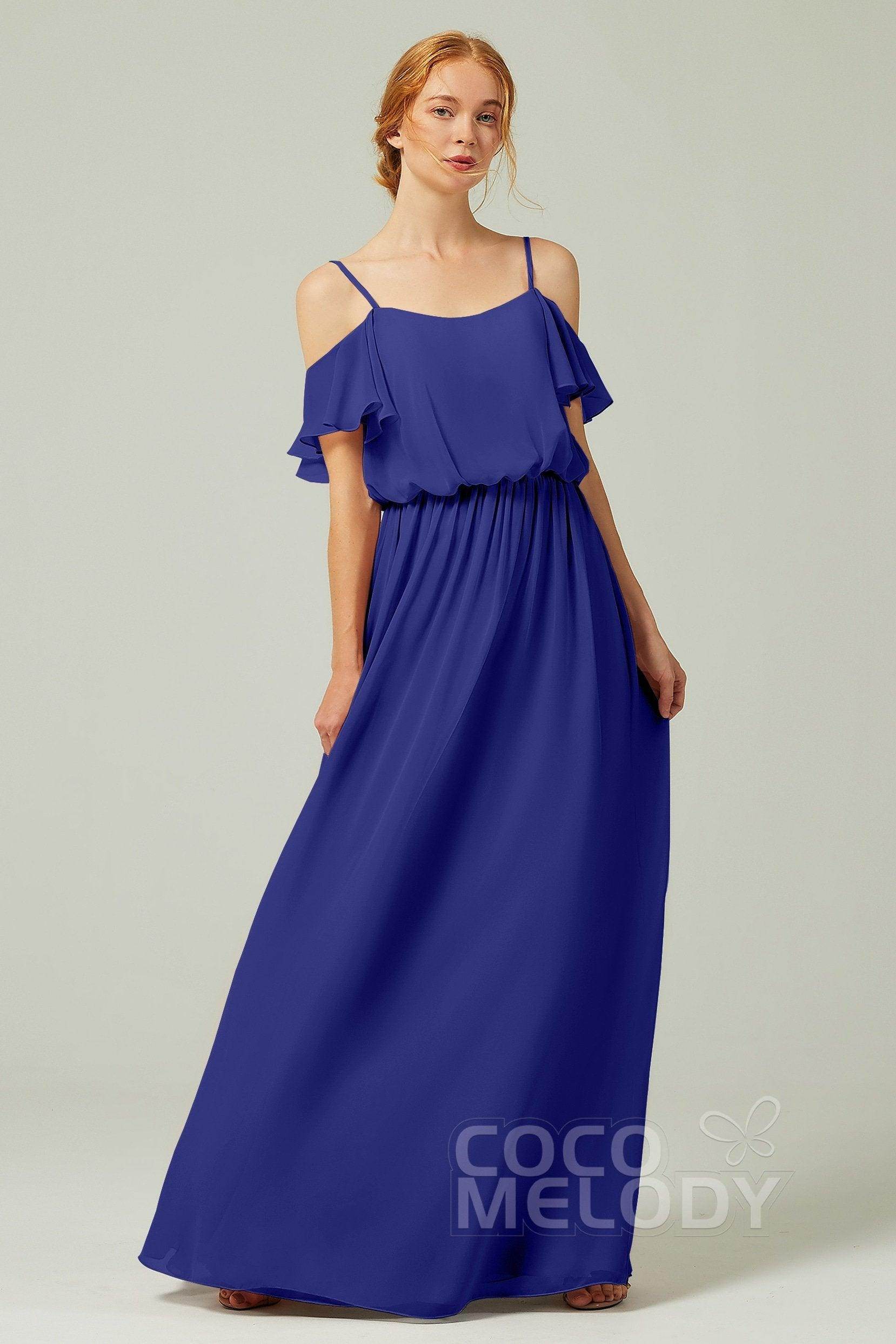 A-Line Floor Length Chiffon Bridesmaid Dress CB0300