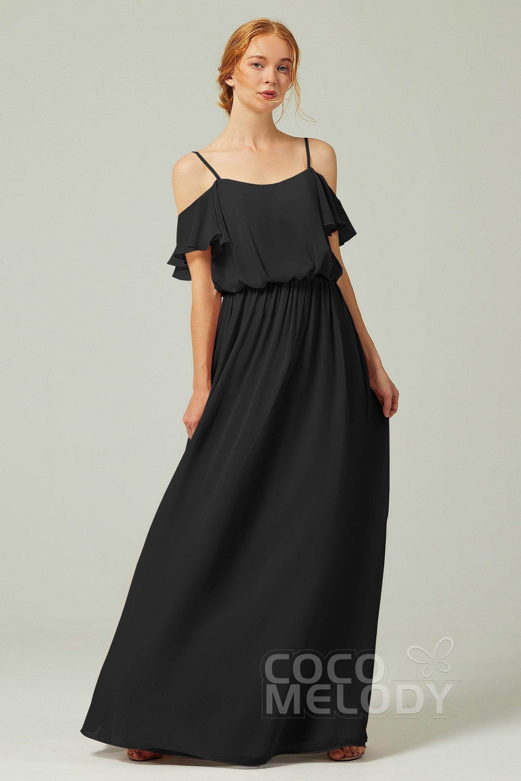 A-Line Floor Length Chiffon Bridesmaid Dress CB0300