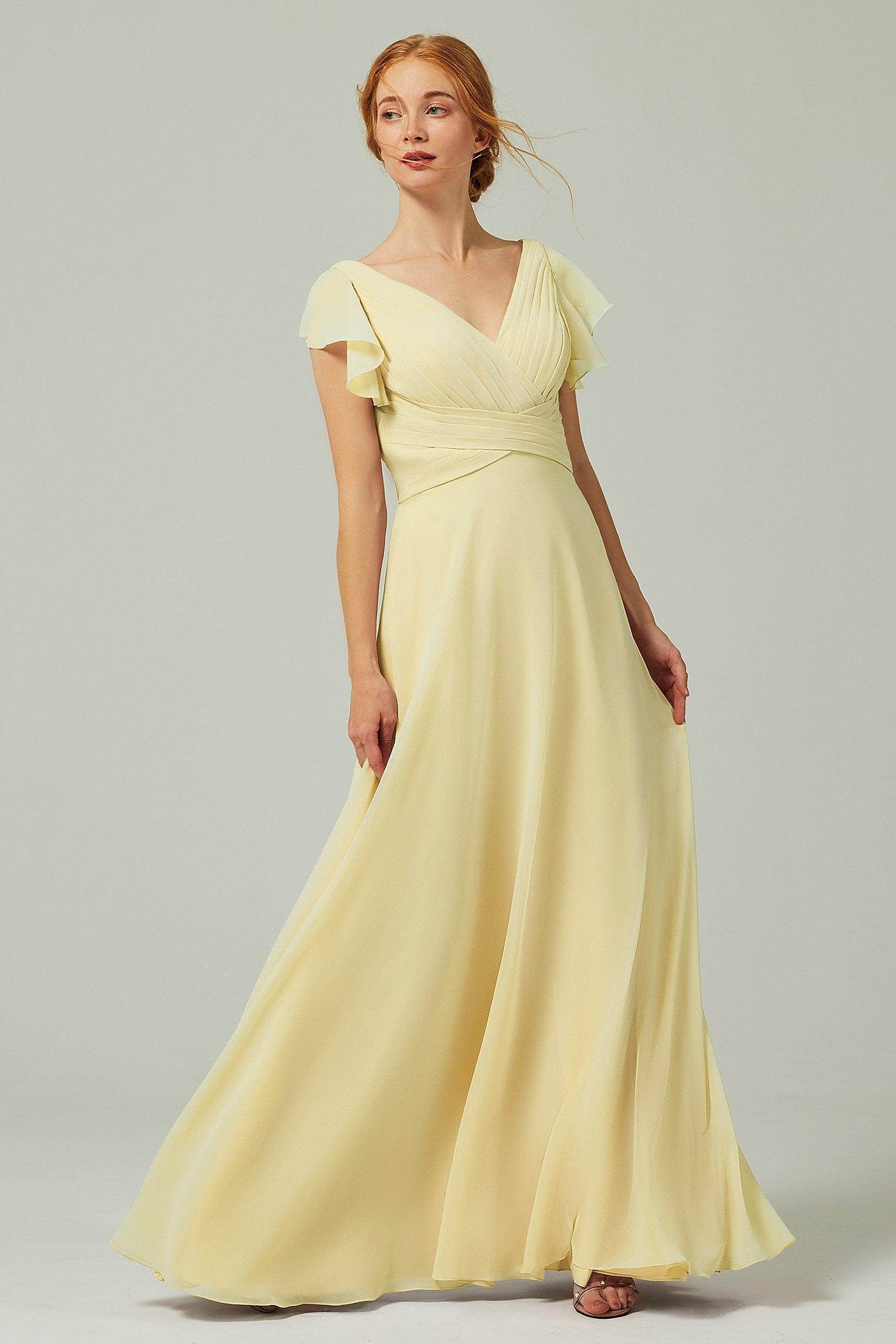A-Line Floor Length Chiffon Bridesmaid Dress CB0302PS