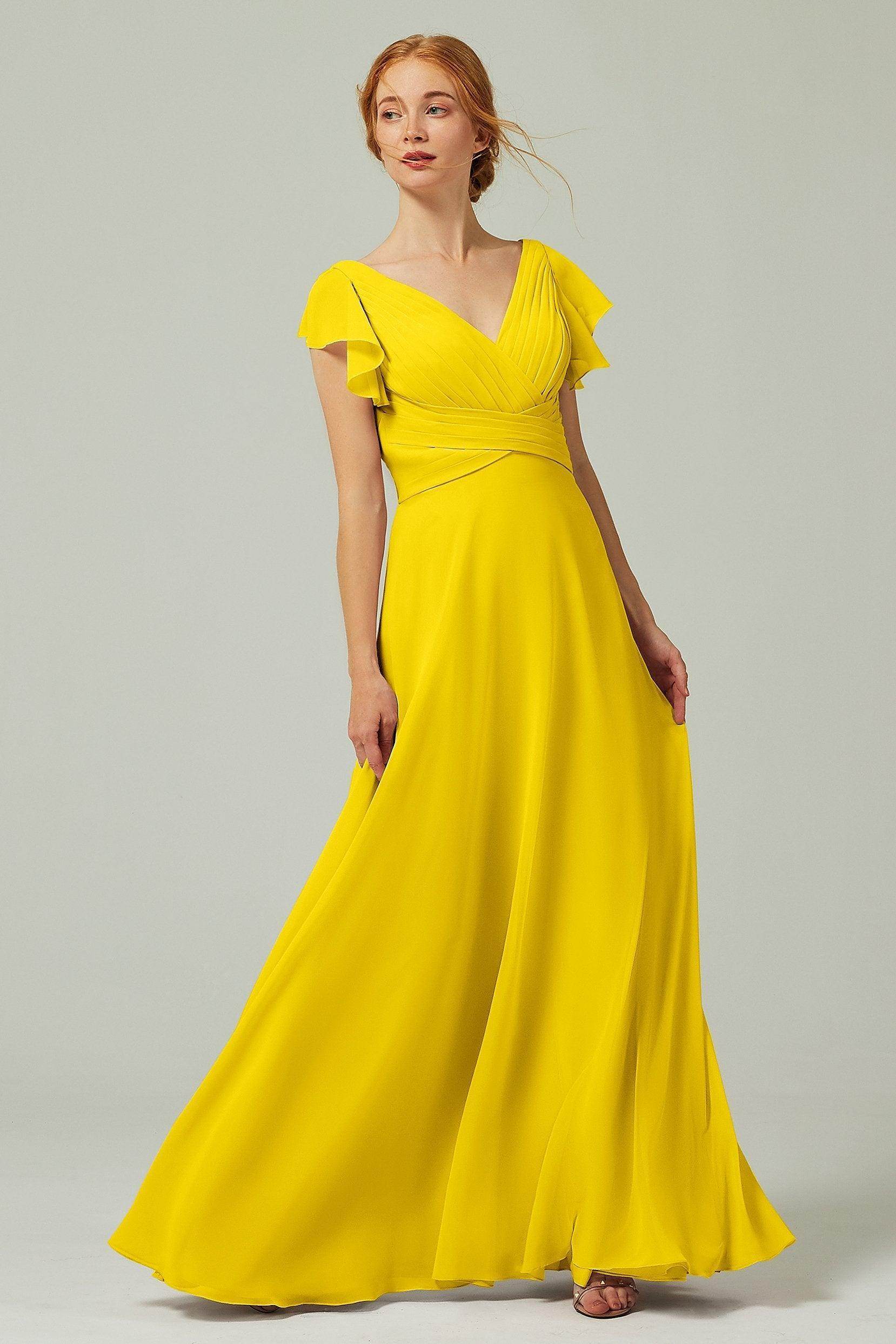 A-Line Floor Length Chiffon Bridesmaid Dress CB0302PS