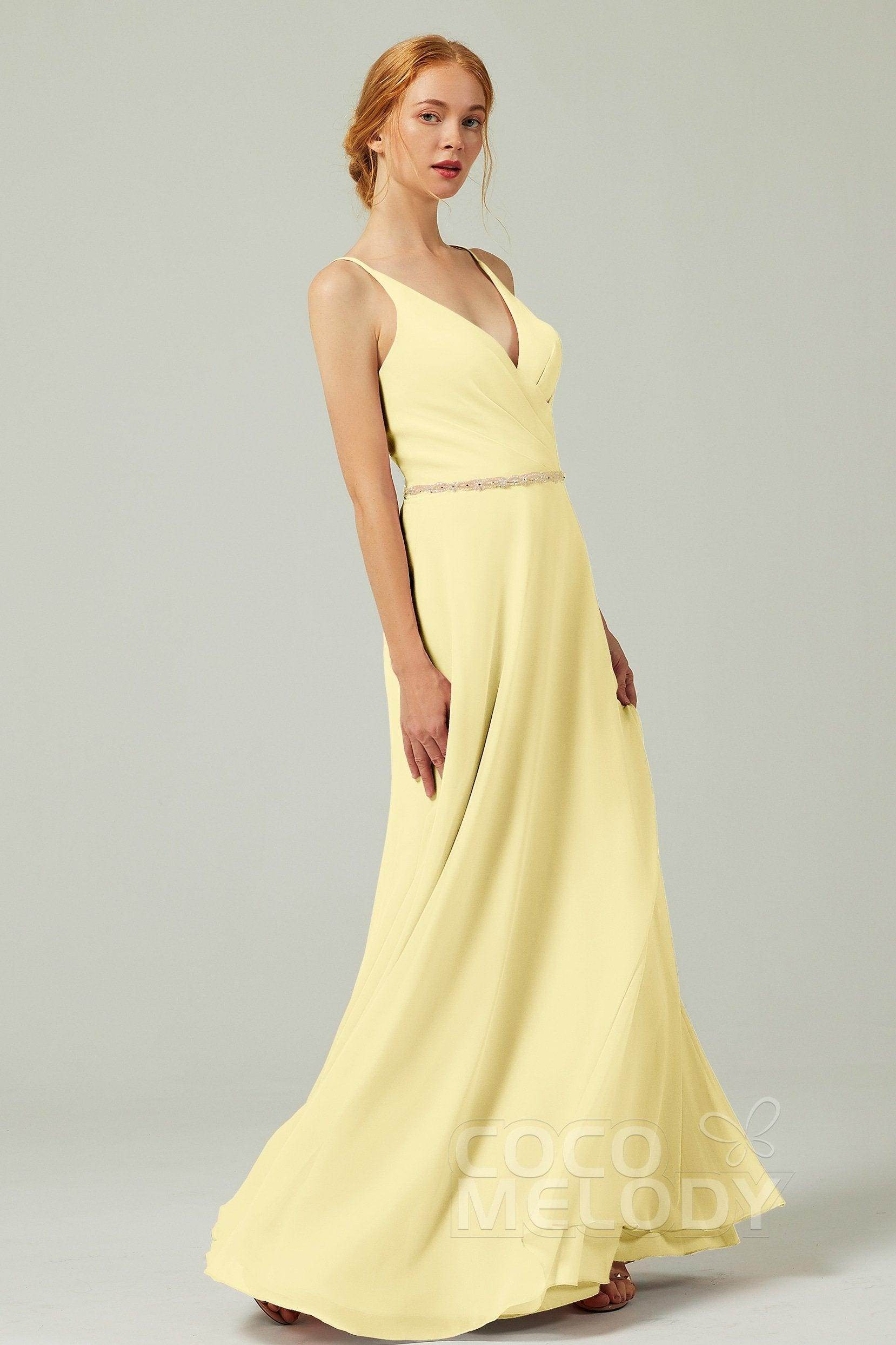 A-Line Floor Length Chiffon Bridesmaid Dress CB0303