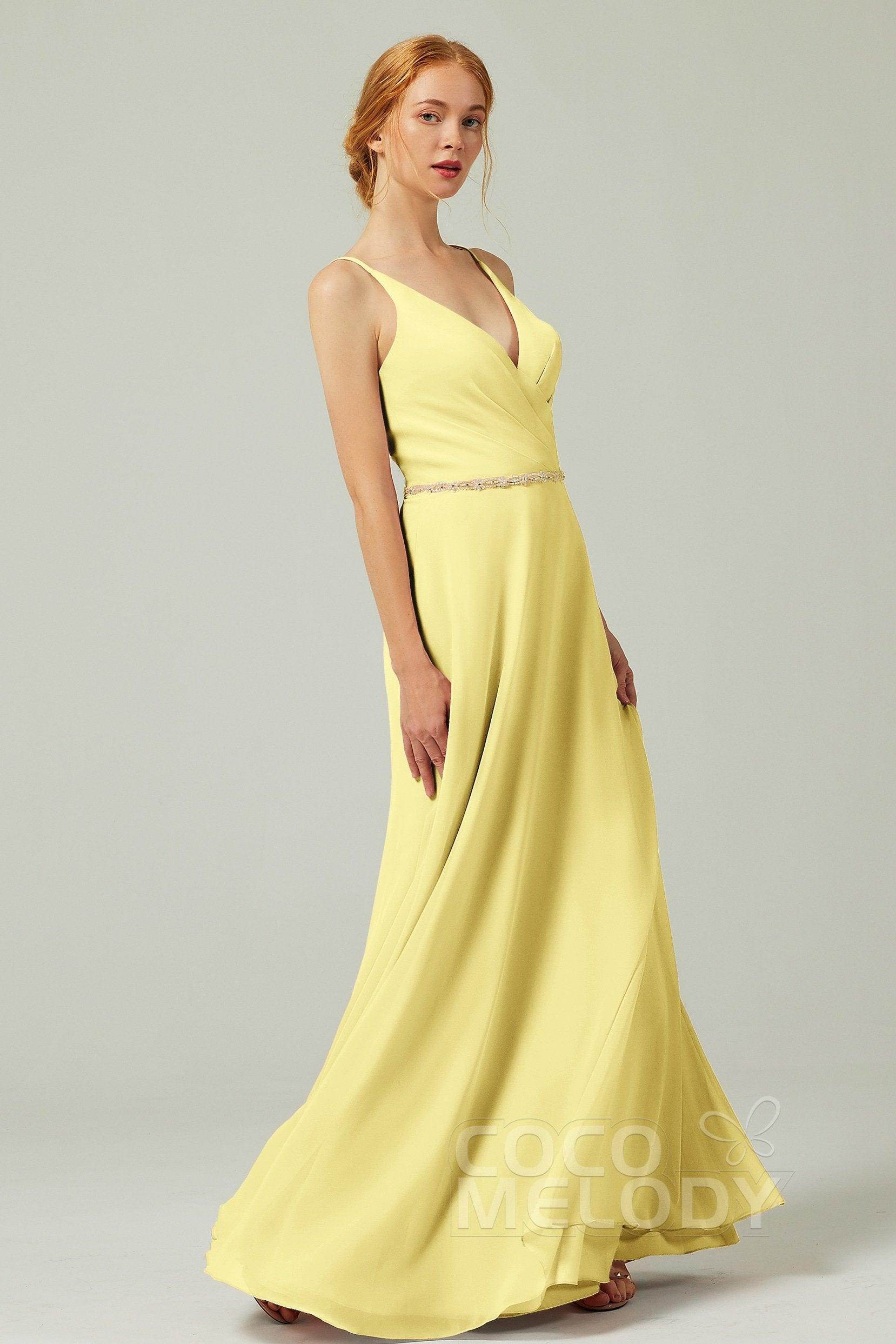 A-Line Floor Length Chiffon Bridesmaid Dress CB0303