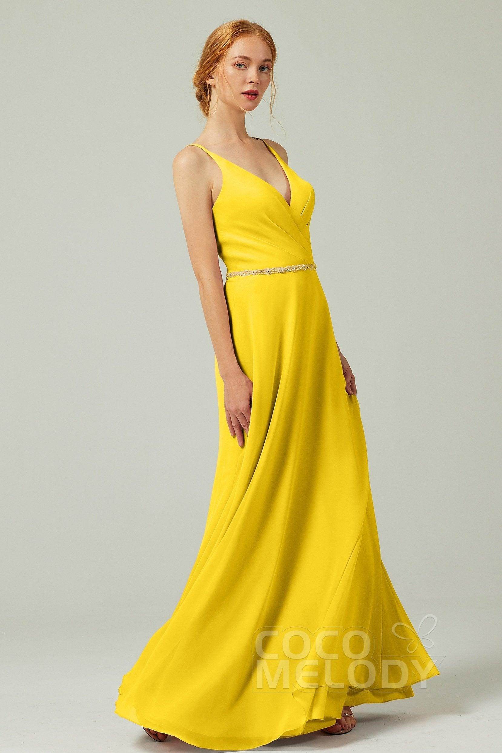 A-Line Floor Length Chiffon Bridesmaid Dress CB0303