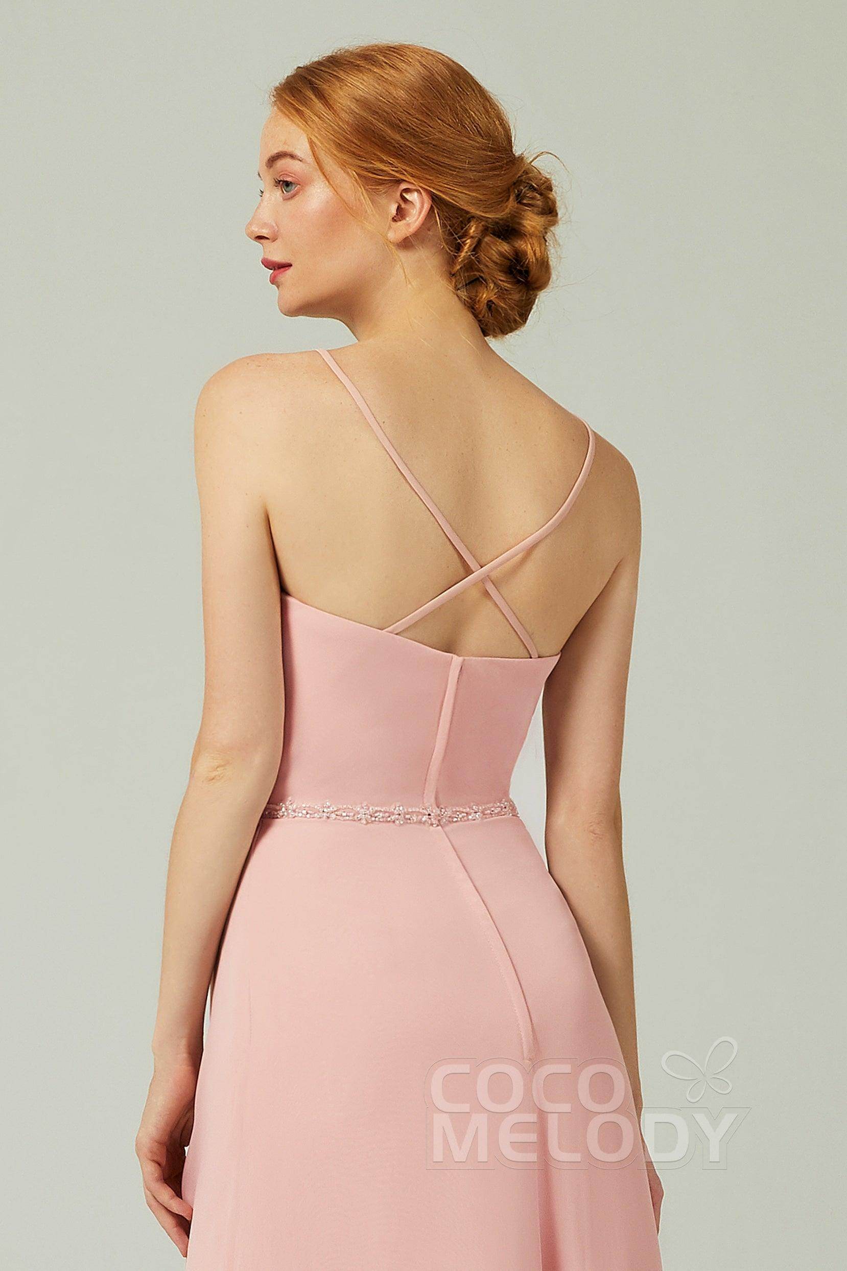 A-Line Floor Length Chiffon Bridesmaid Dress CB0303
