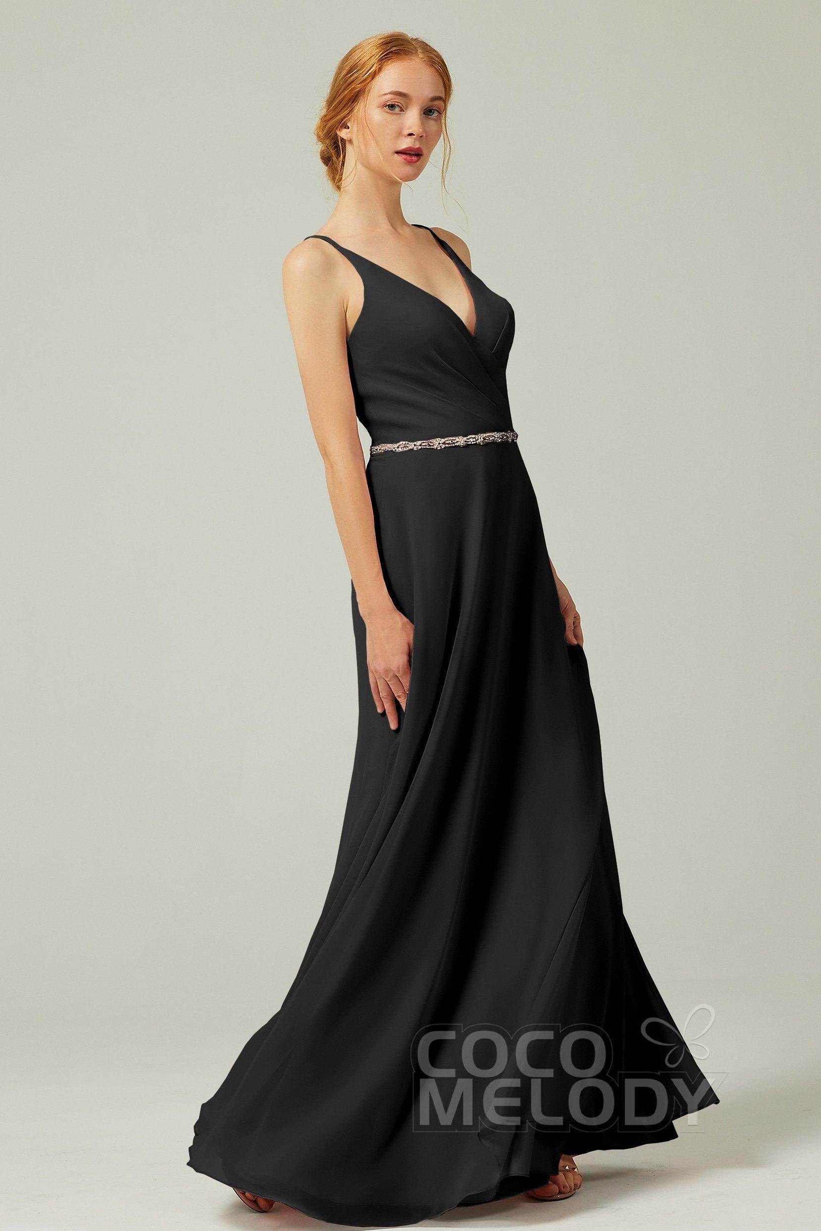 A-Line Floor Length Chiffon Bridesmaid Dress CB0303