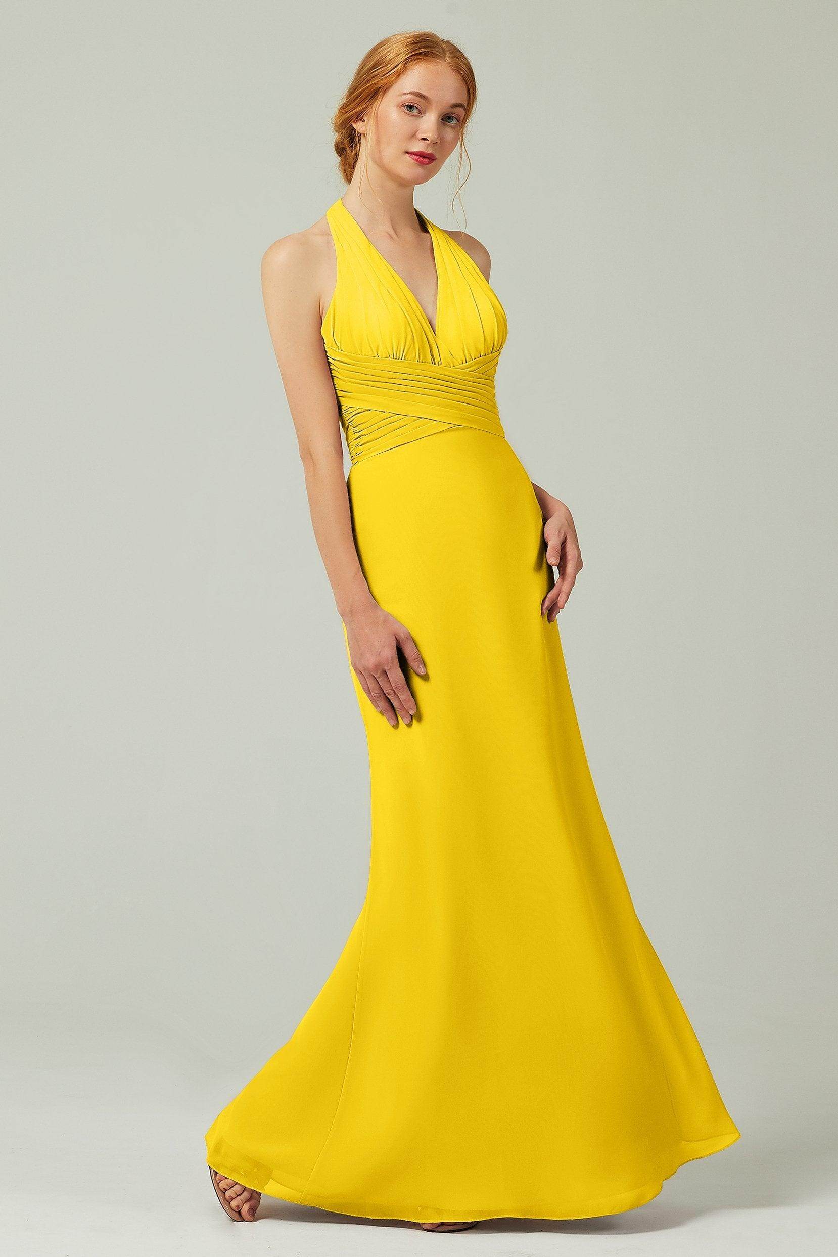 Sheath-Column Floor Length Chiffon Bridesmaid Dress CB0306
