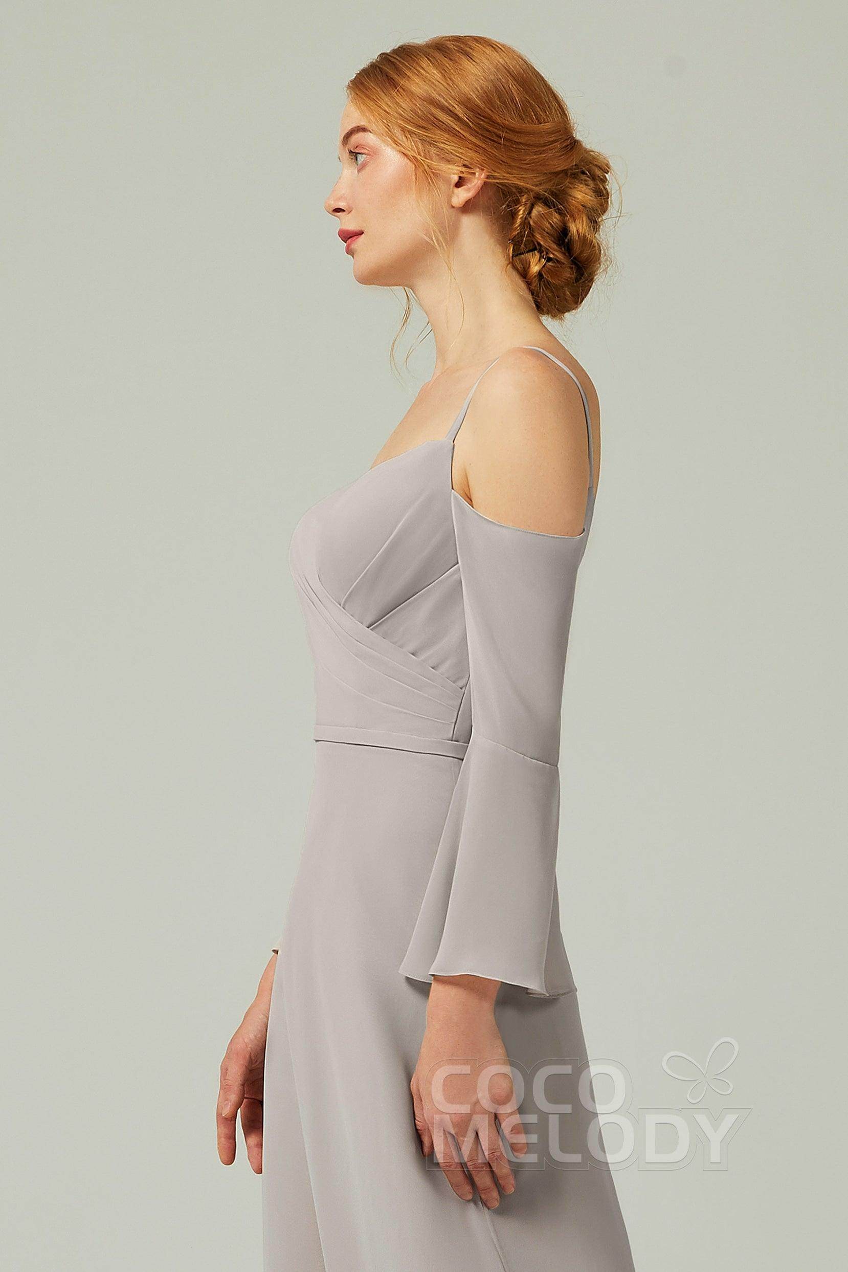 A-Line Floor Length Chiffon Bridesmaid Dress CB0307