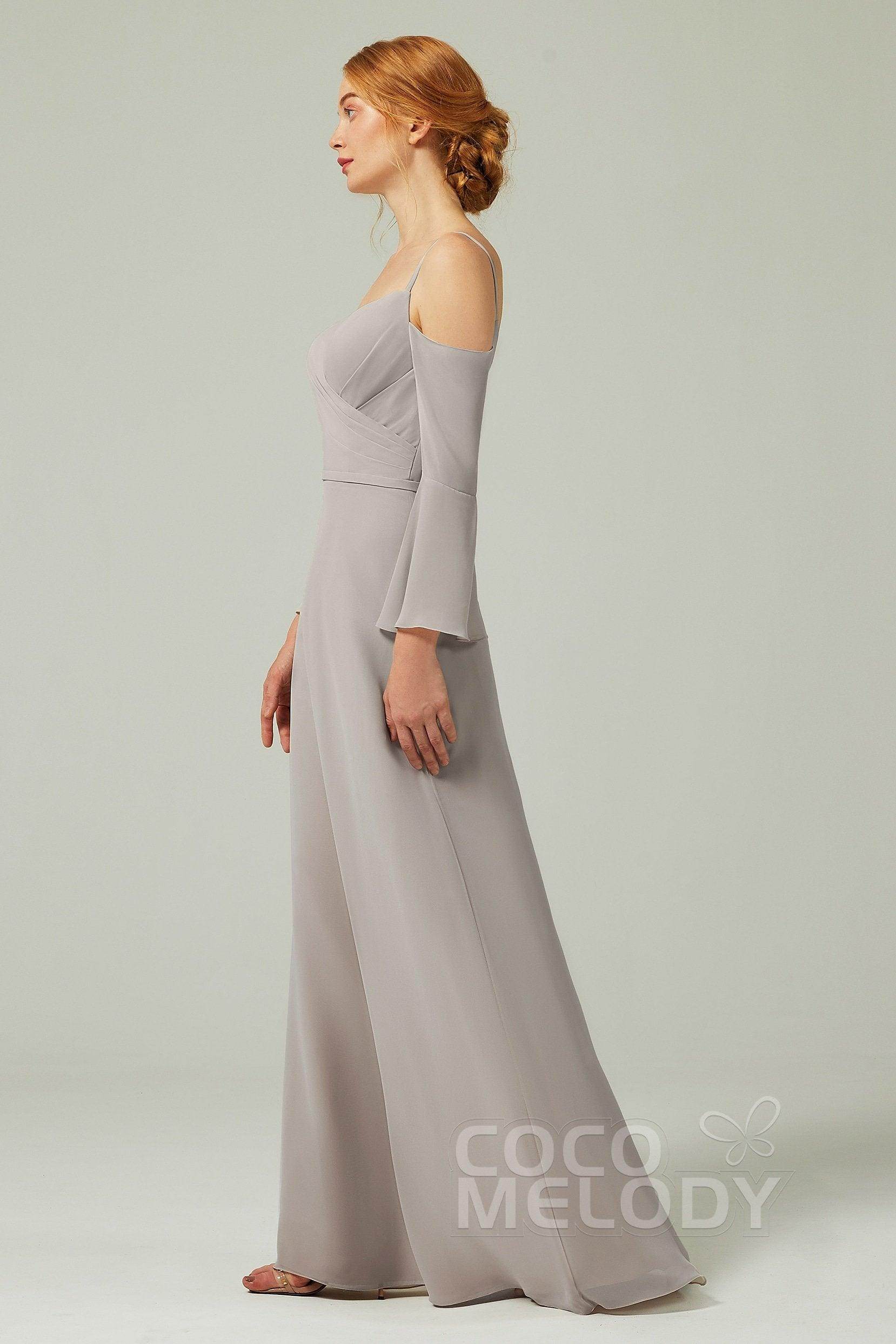A-Line Floor Length Chiffon Bridesmaid Dress CB0307