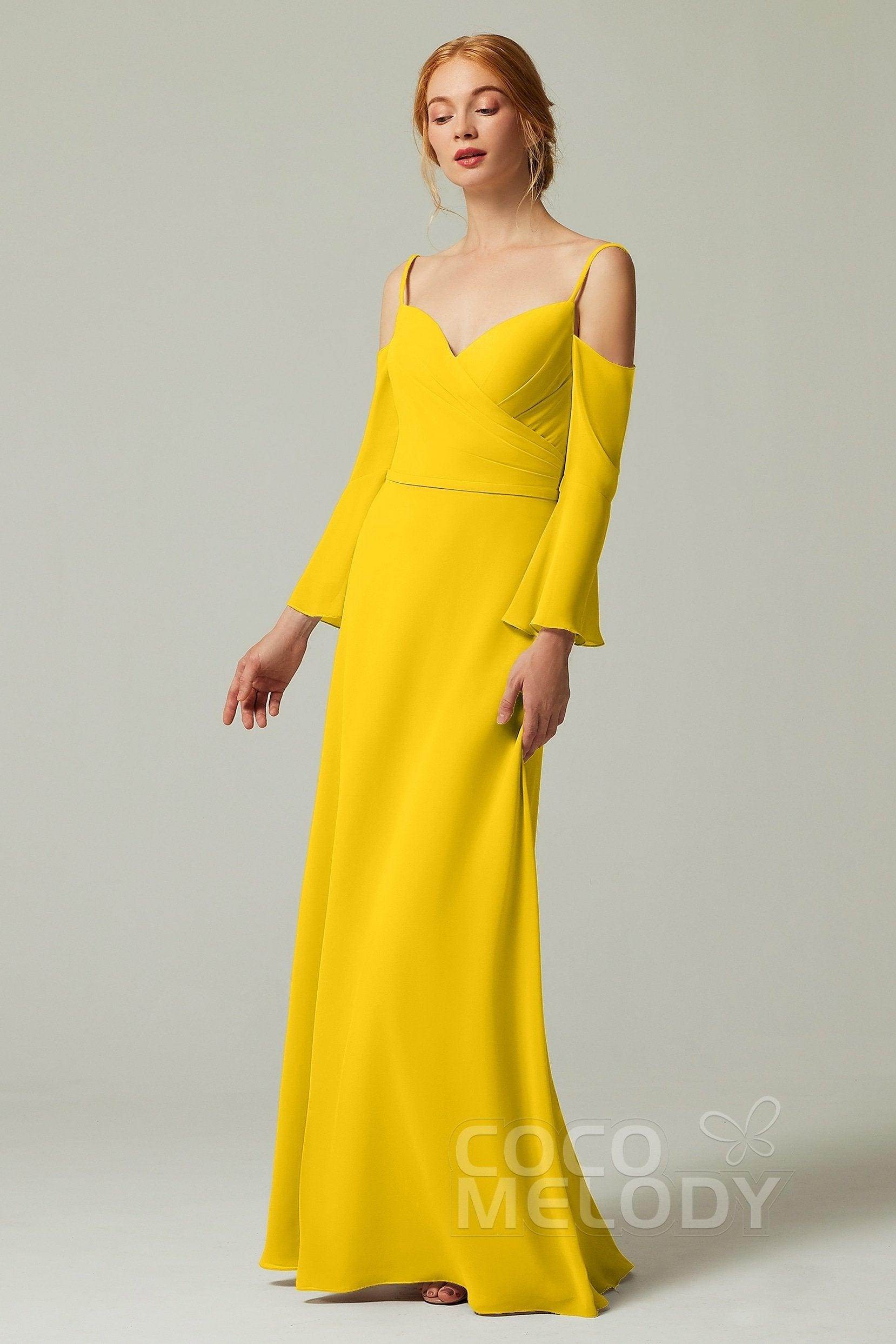 A-Line Floor Length Chiffon Bridesmaid Dress CB0307