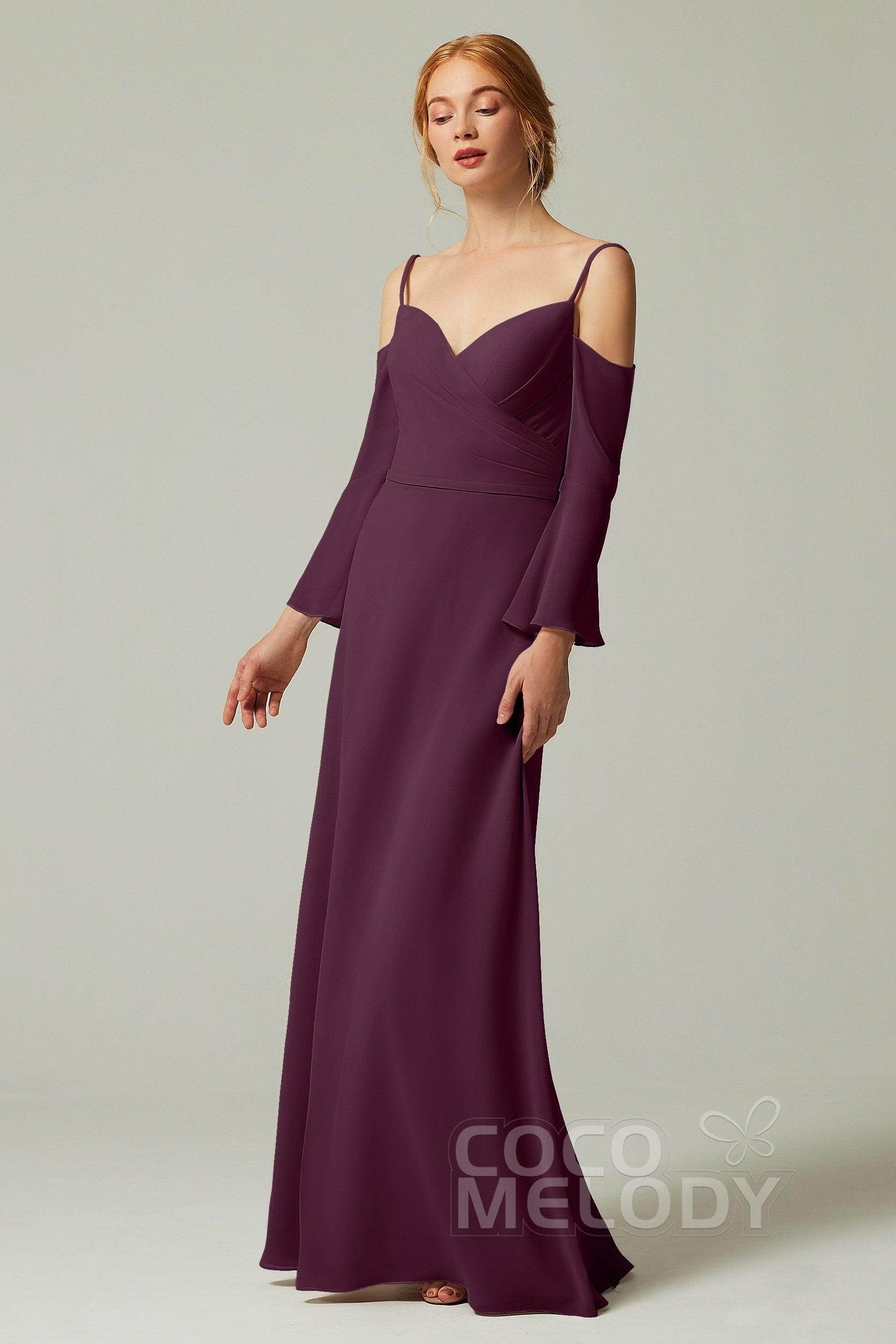 A-Line Floor Length Chiffon Bridesmaid Dress CB0307