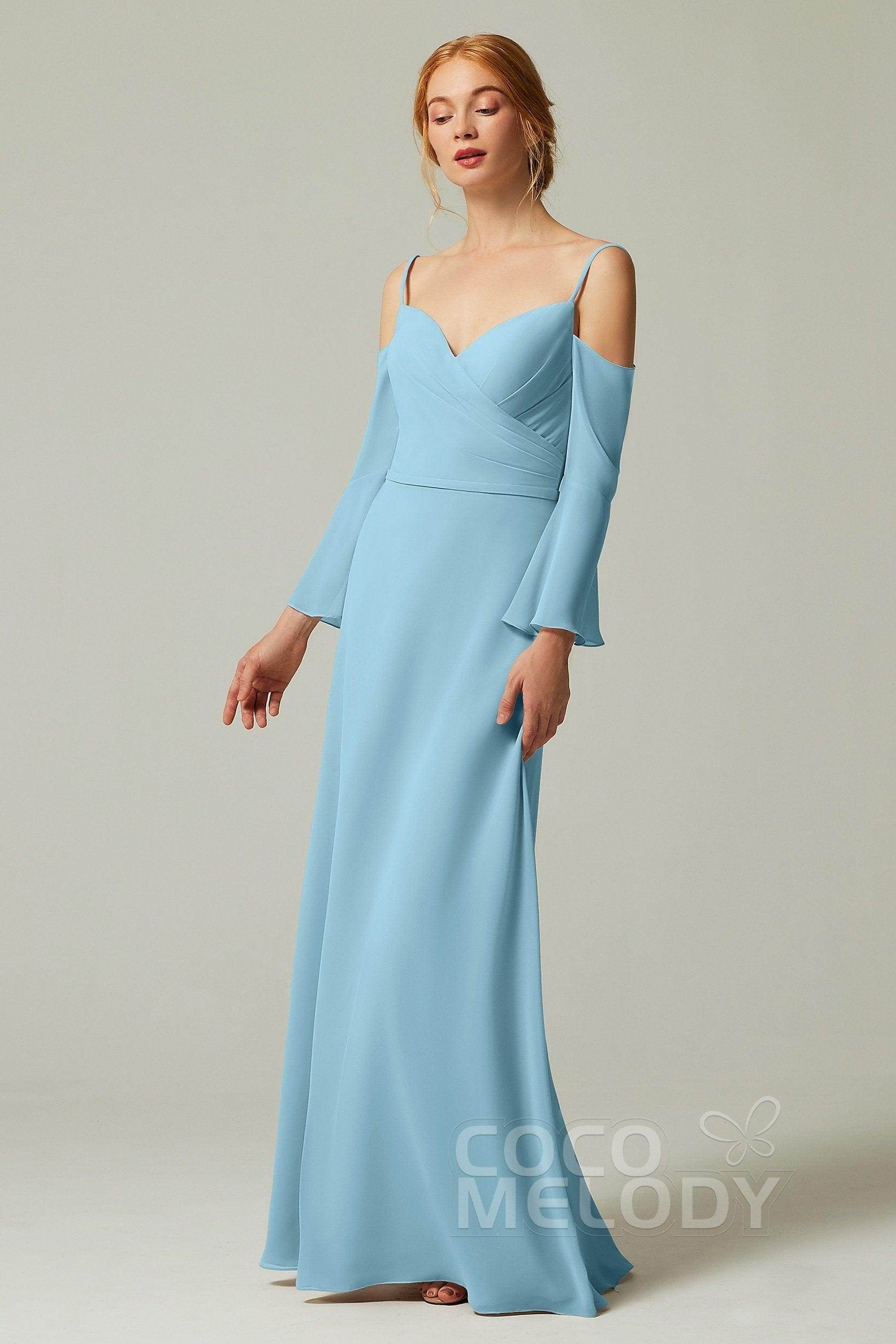 A-Line Floor Length Chiffon Bridesmaid Dress CB0307