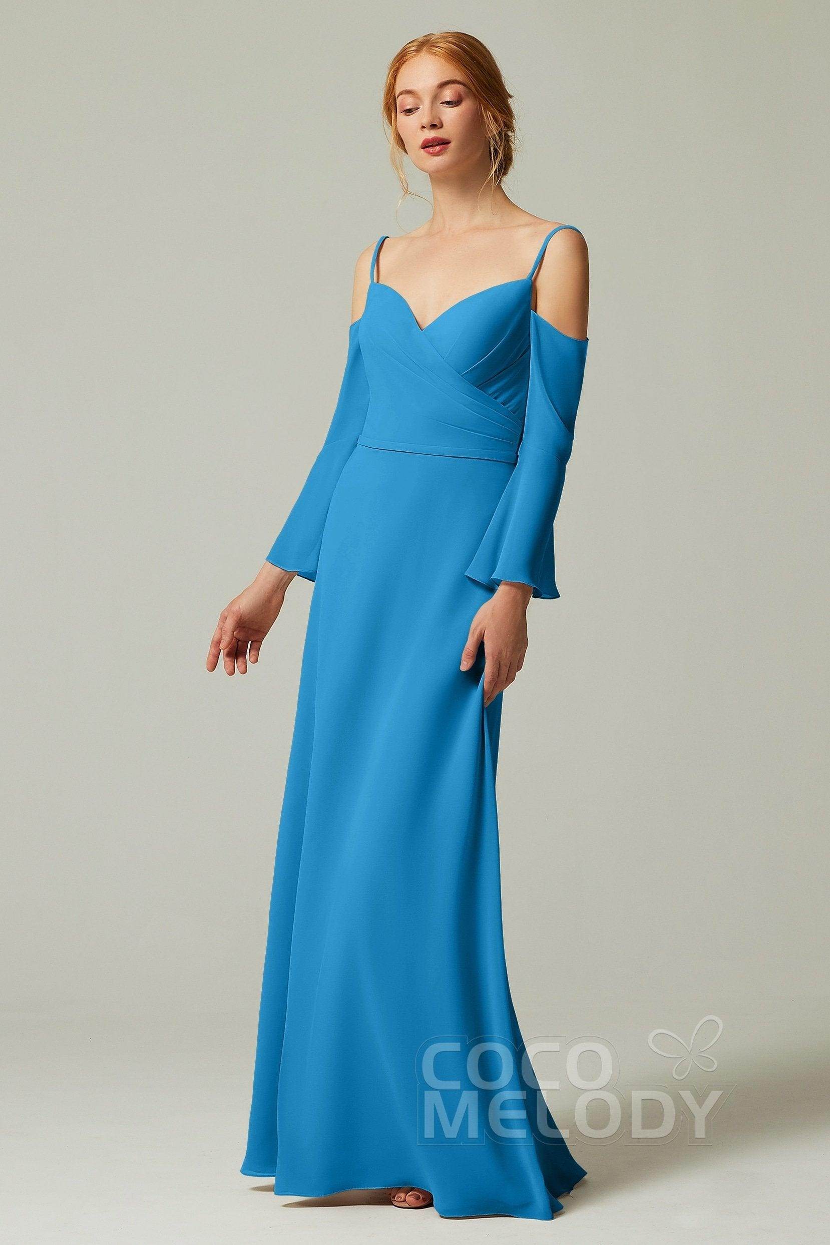 A-Line Floor Length Chiffon Bridesmaid Dress CB0307