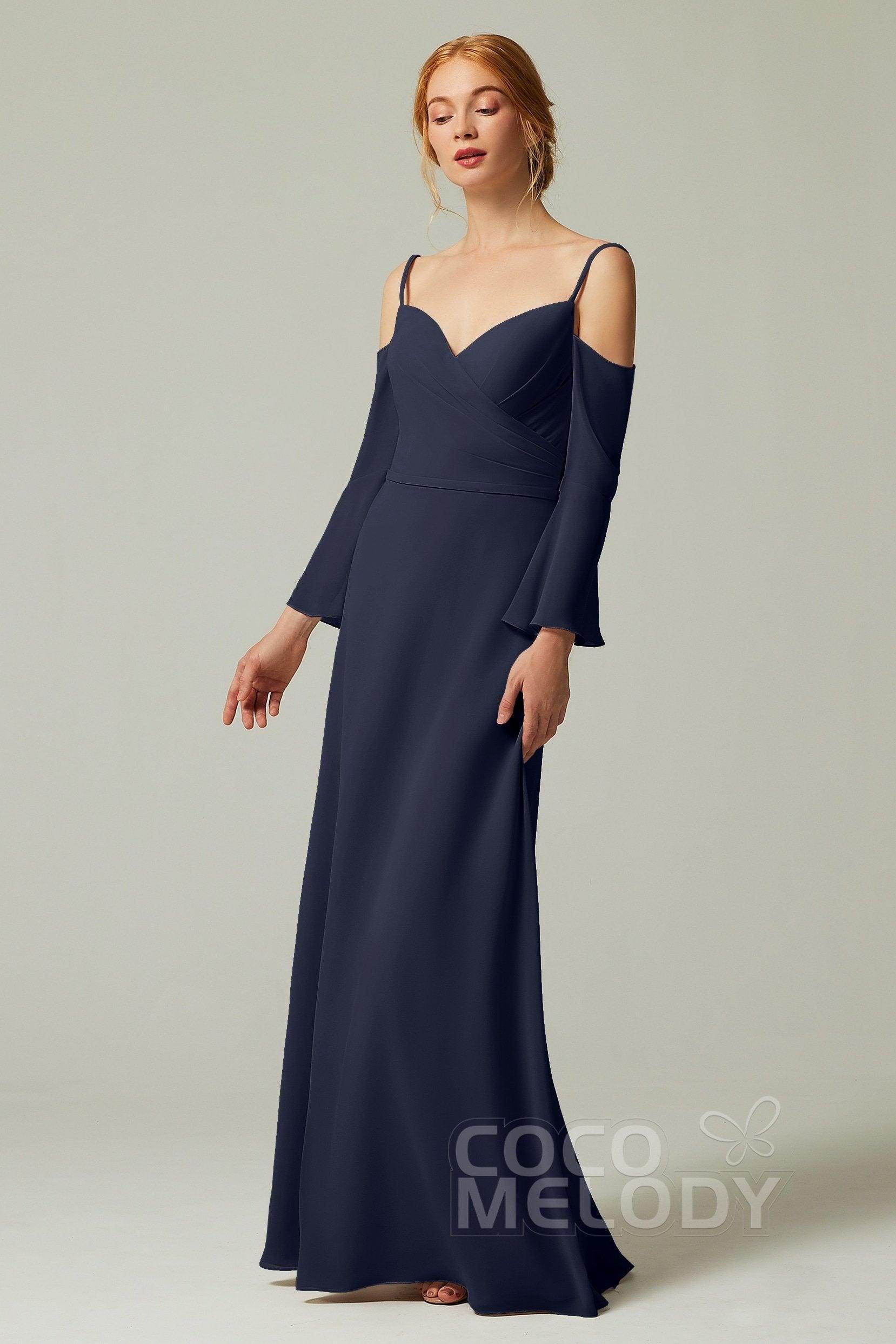 A-Line Floor Length Chiffon Bridesmaid Dress CB0307