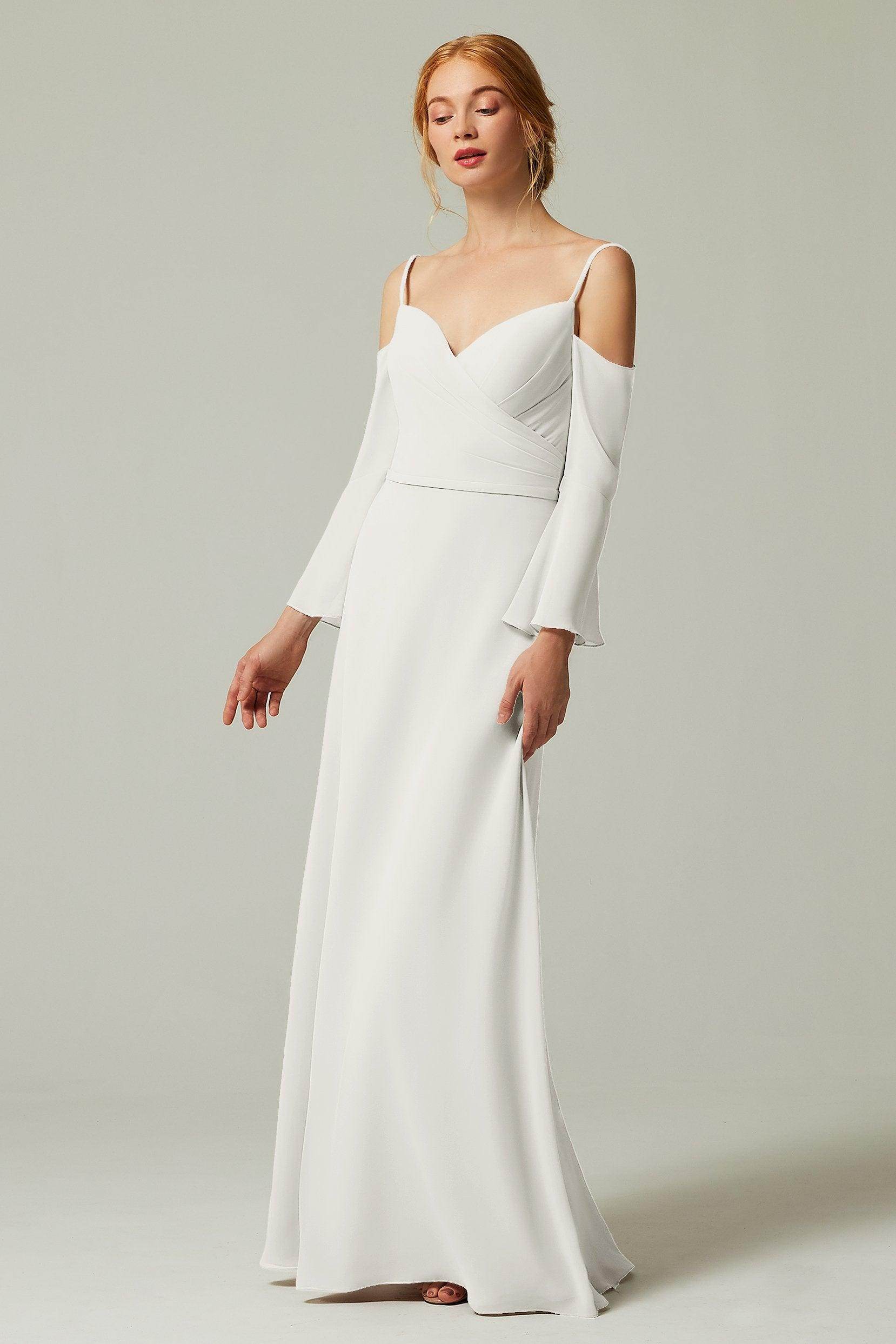 A-Line Floor Length Chiffon Bridesmaid Dress CB0307