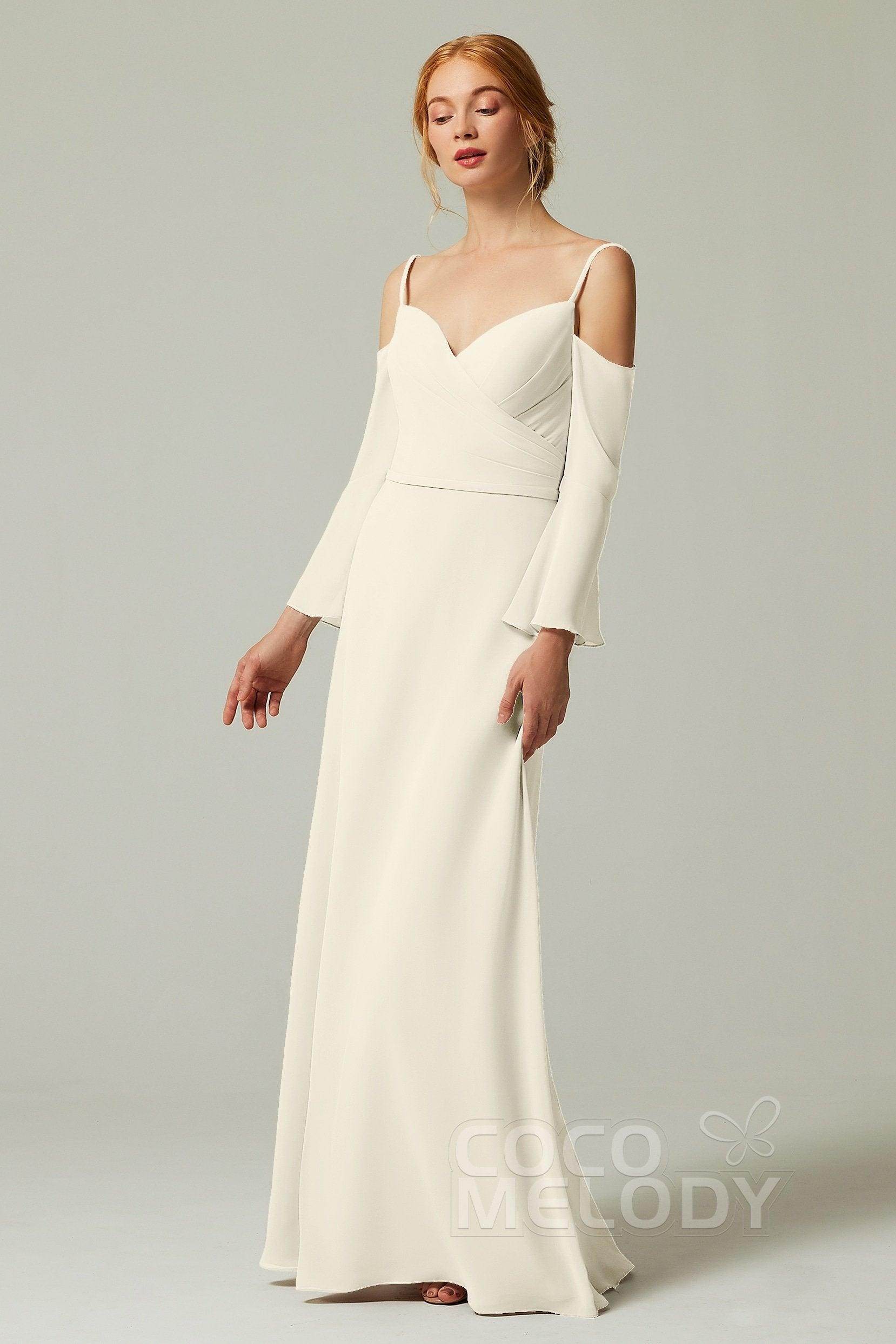 A-Line Floor Length Chiffon Bridesmaid Dress CB0307
