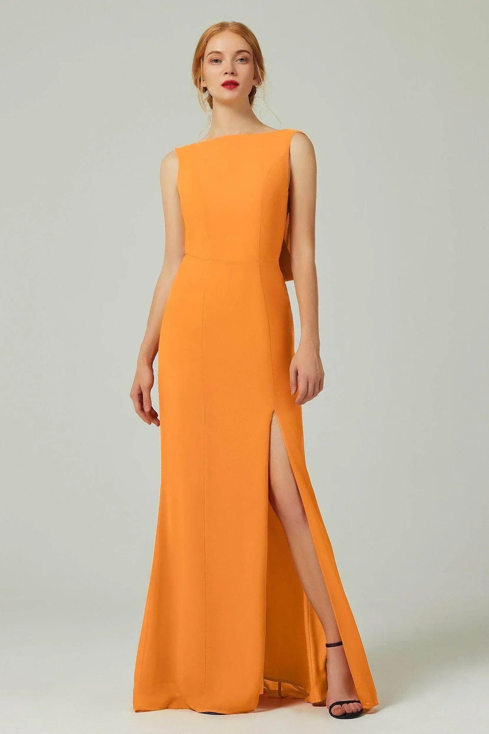 Sheath-Column Sweep-Brush Chiffon Dresses CB0310CS