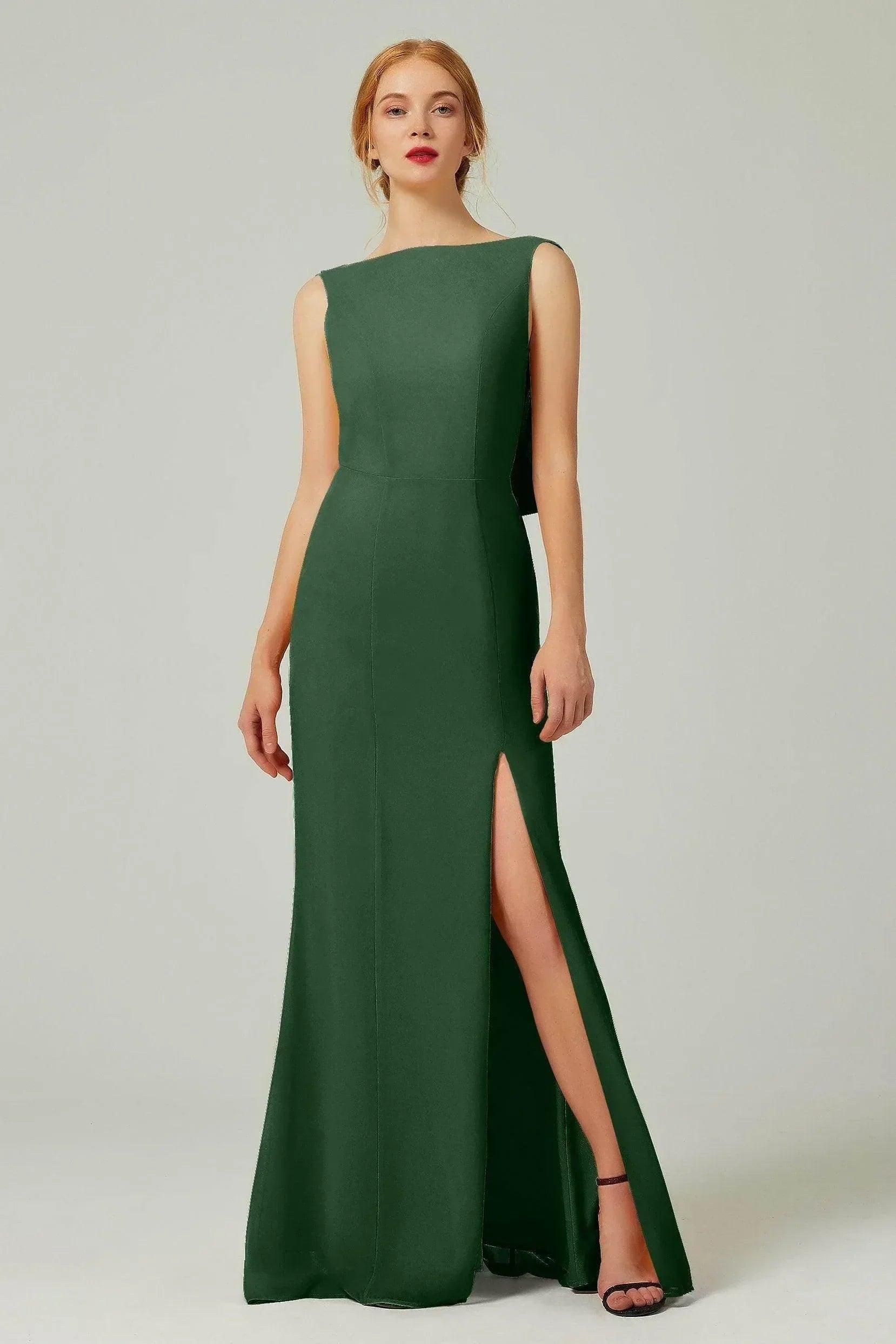 Sheath-Column Sweep-Brush Chiffon Bridesmaid Dress Formal Dresses CB0310PS