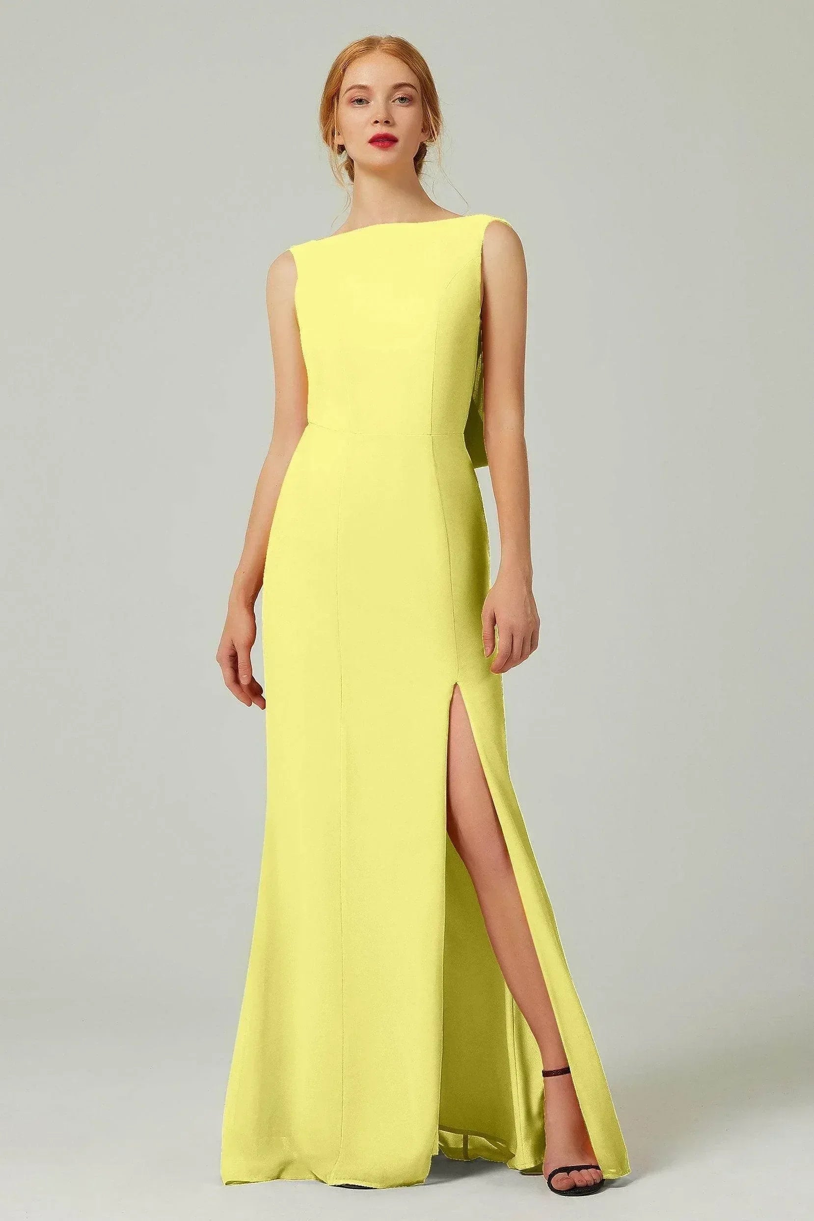 Sheath-Column Sweep-Brush Chiffon Dresses CB0310CS