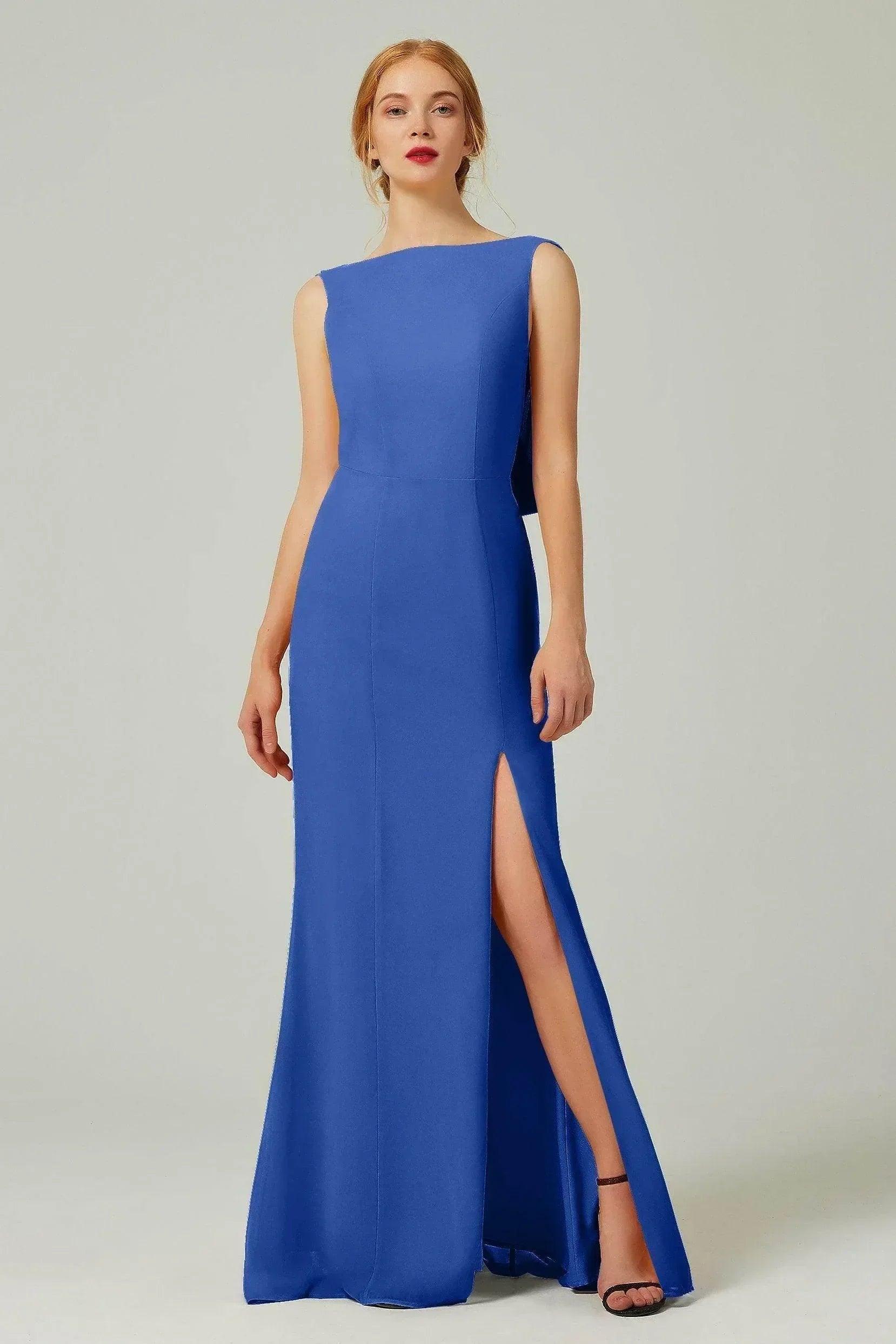 Sheath-Column Sweep-Brush Chiffon Bridesmaid Dress Formal Dresses CB0310