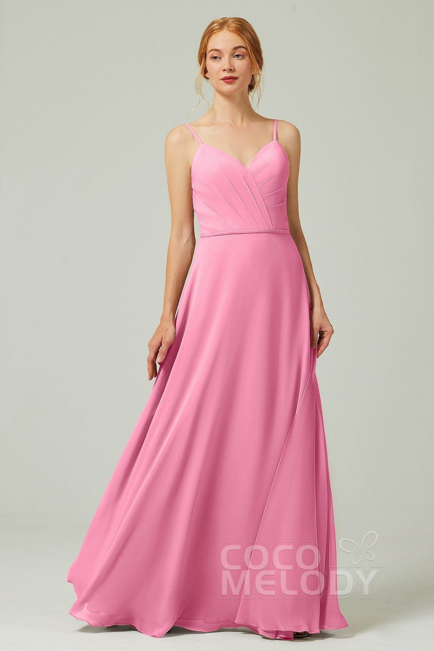 A-Line Floor Length Chiffon Bridesmaid Dress CB0312