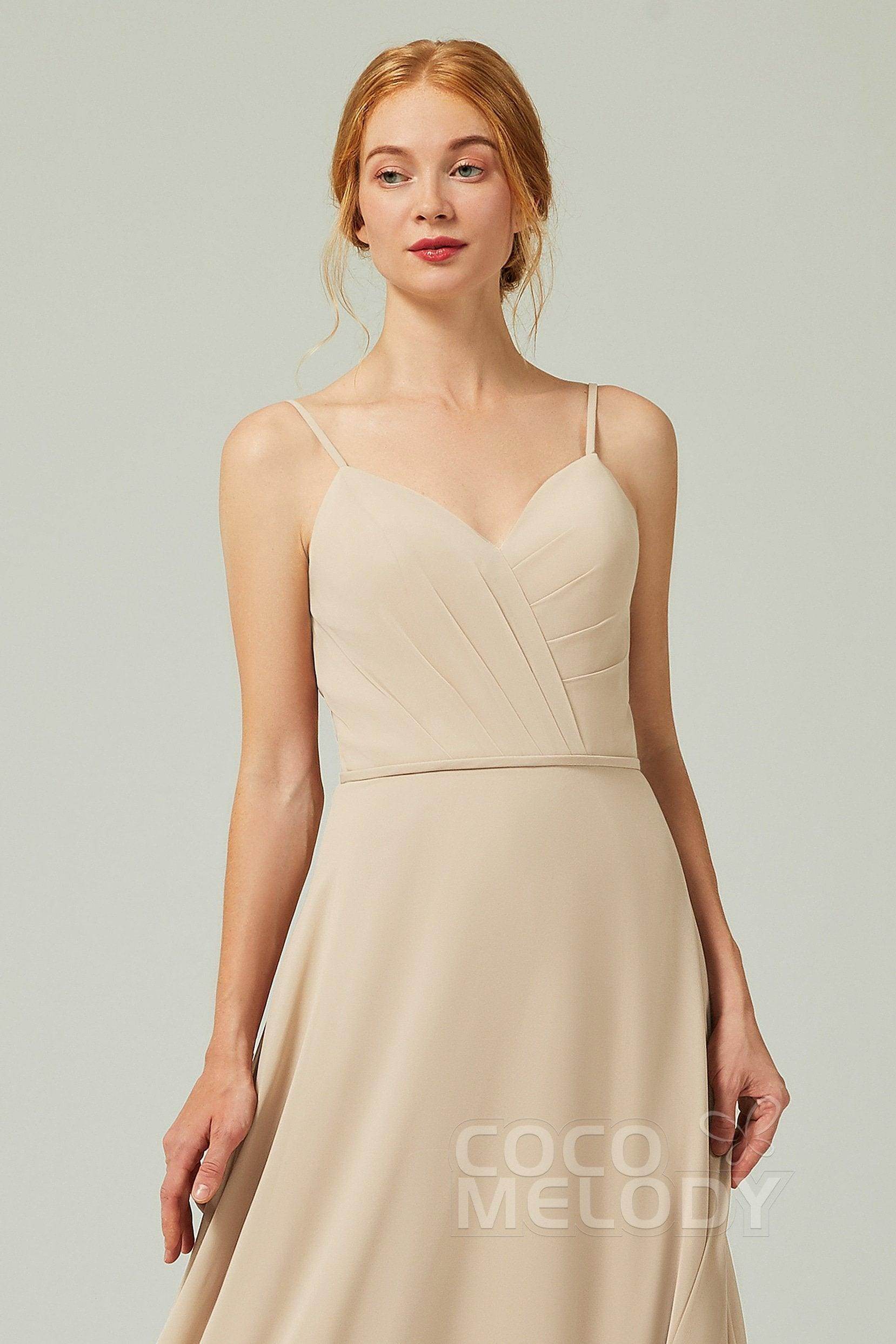 A-Line Floor Length Chiffon Bridesmaid Dress CB0312
