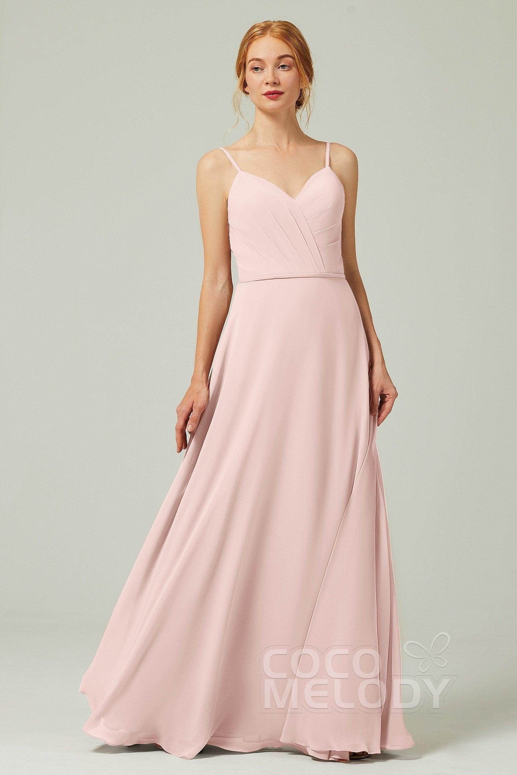 A-Line Floor Length Chiffon Bridesmaid Dress CB0312