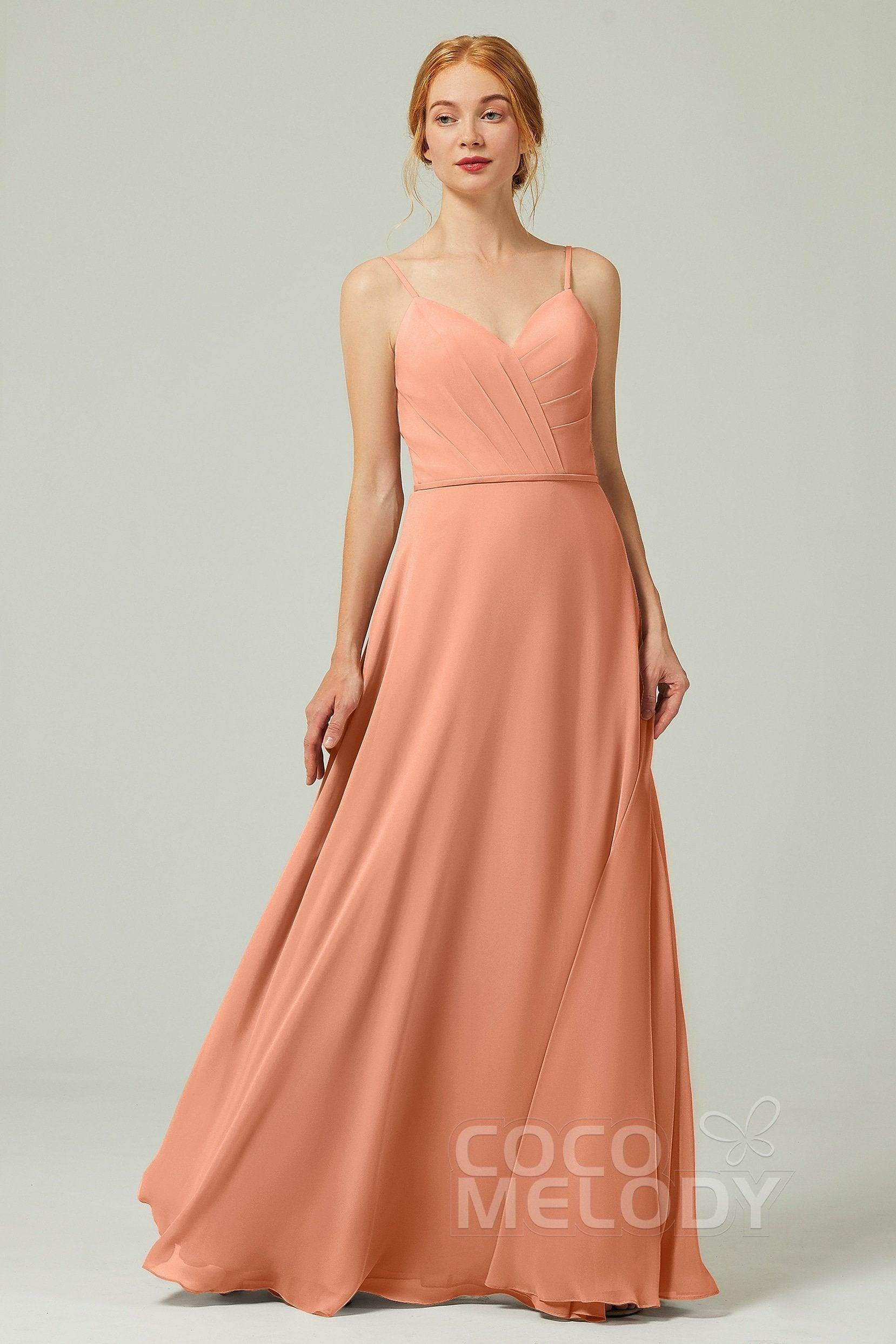 A-Line Floor Length Chiffon Bridesmaid Dress CB0312