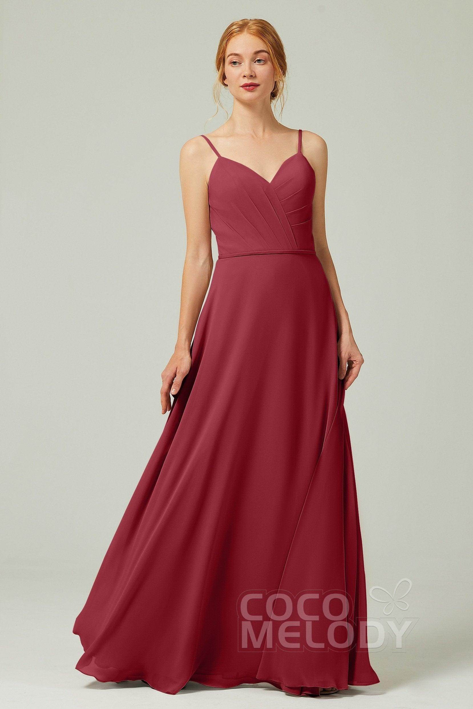 A-Line Floor Length Chiffon Bridesmaid Dress CB0312