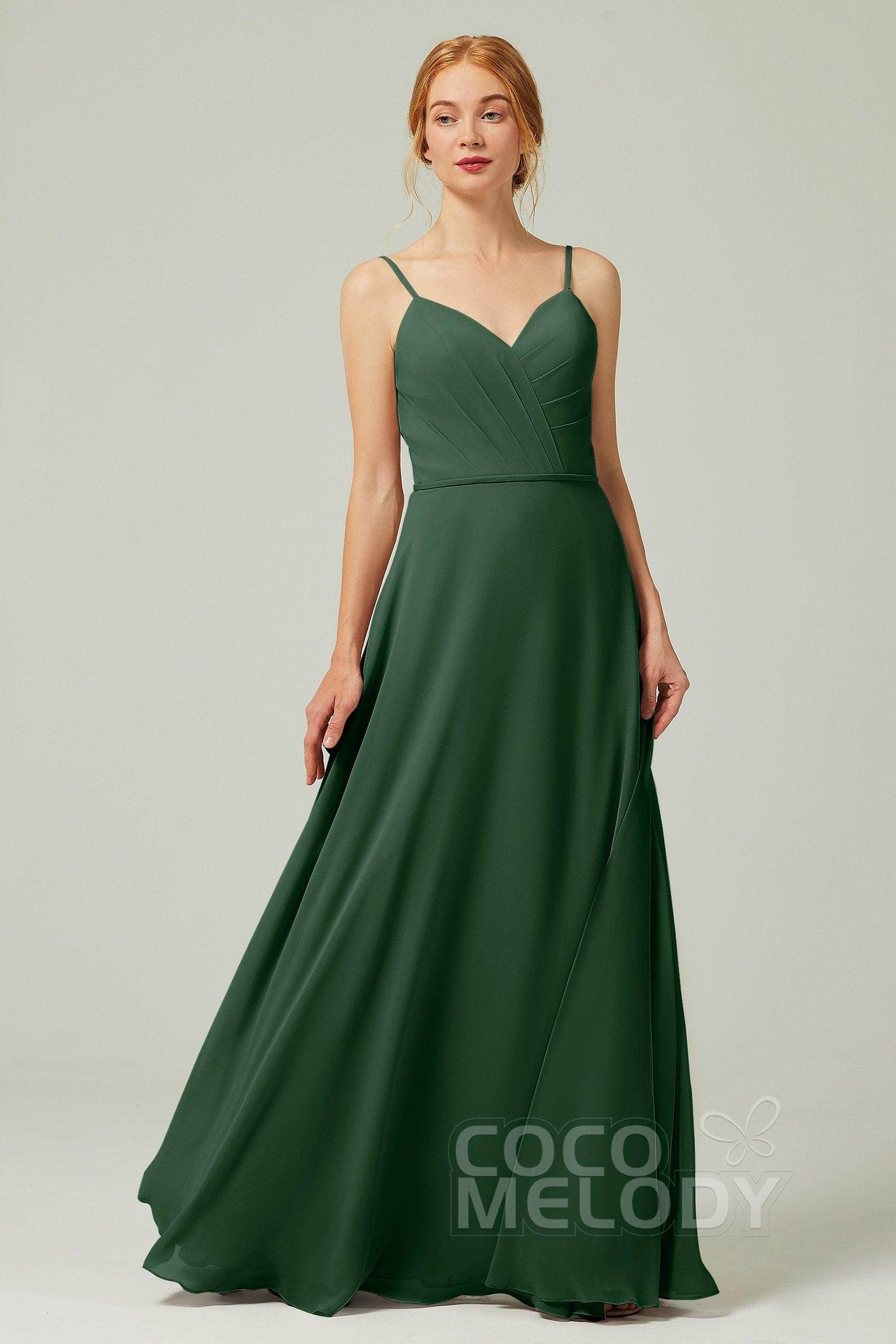 A-Line Floor Length Chiffon Bridesmaid Dress CB0312