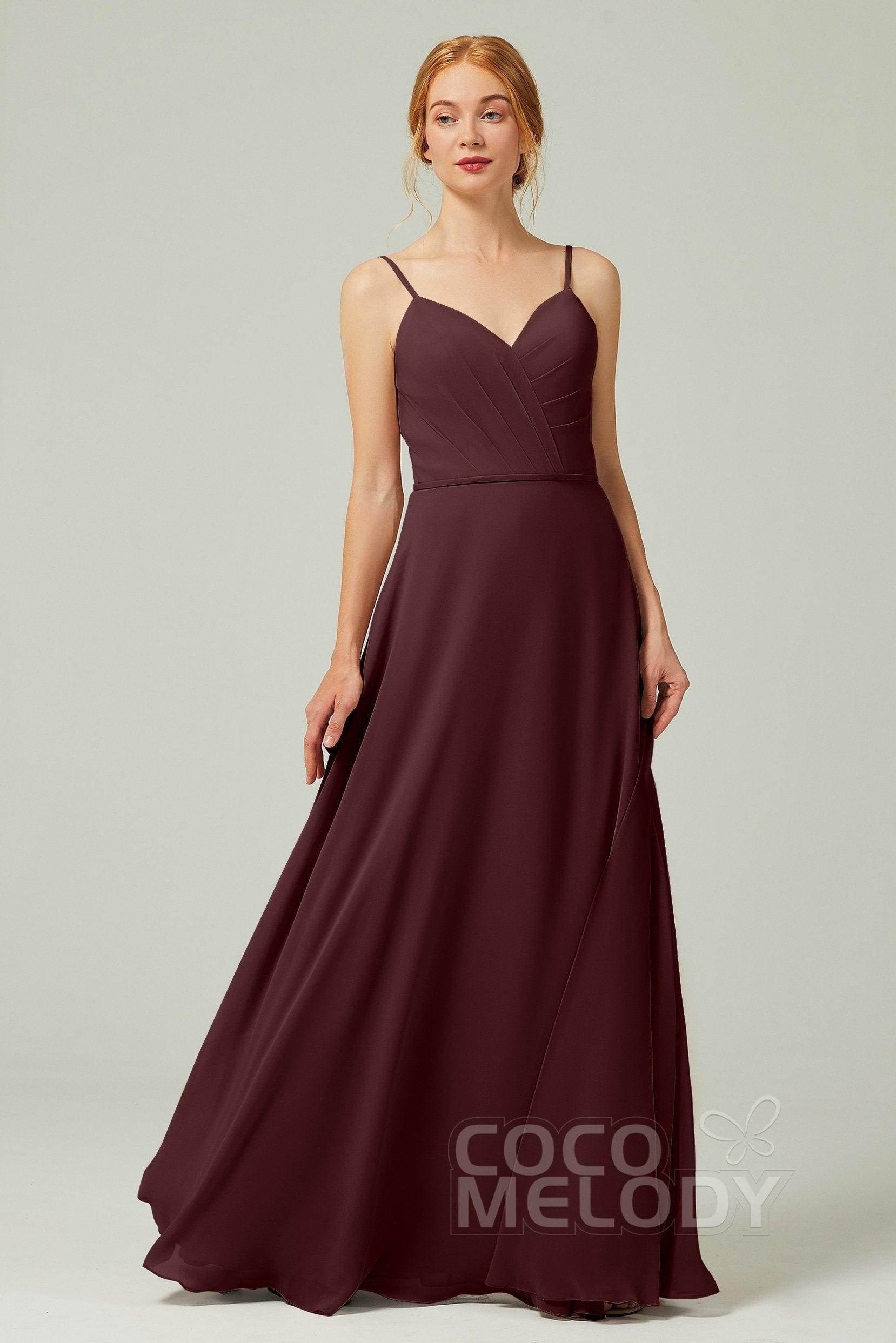 A-Line Floor Length Chiffon Bridesmaid Dress CB0312