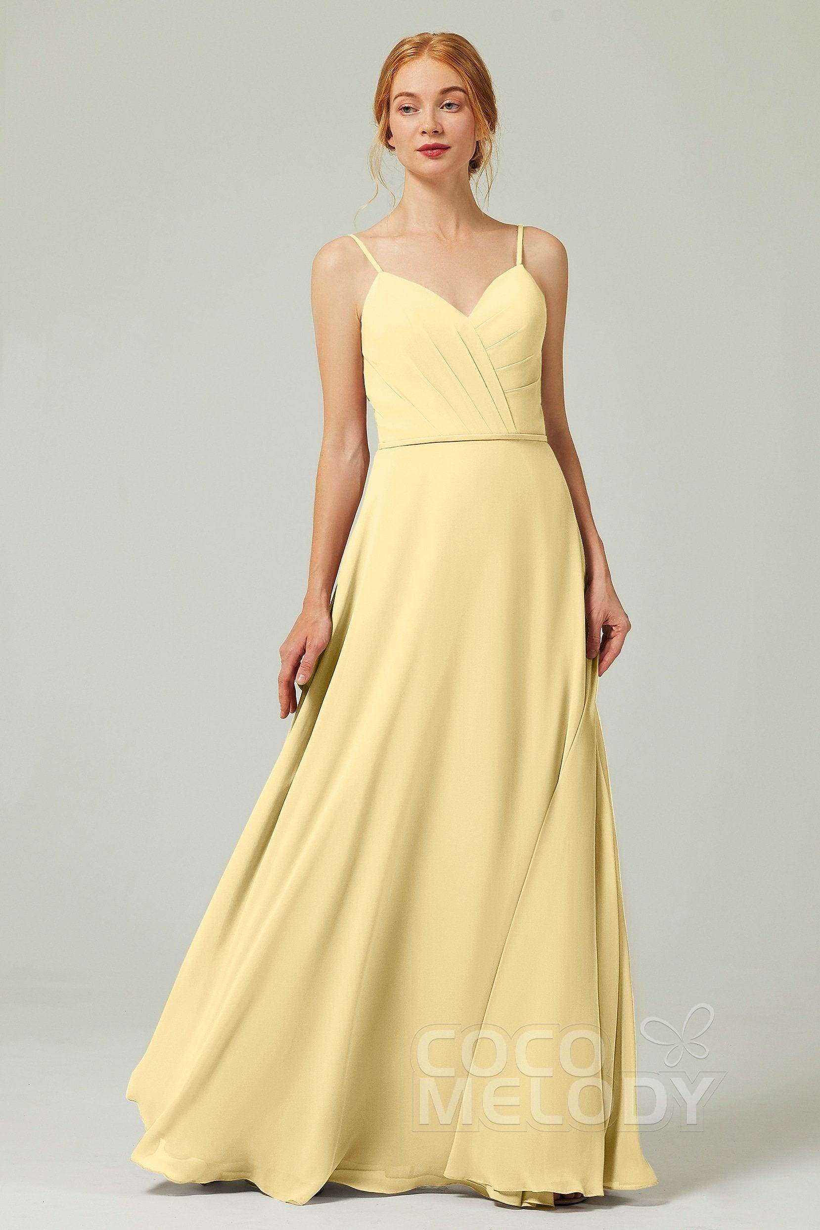 A-Line Floor Length Chiffon Bridesmaid Dress CB0312