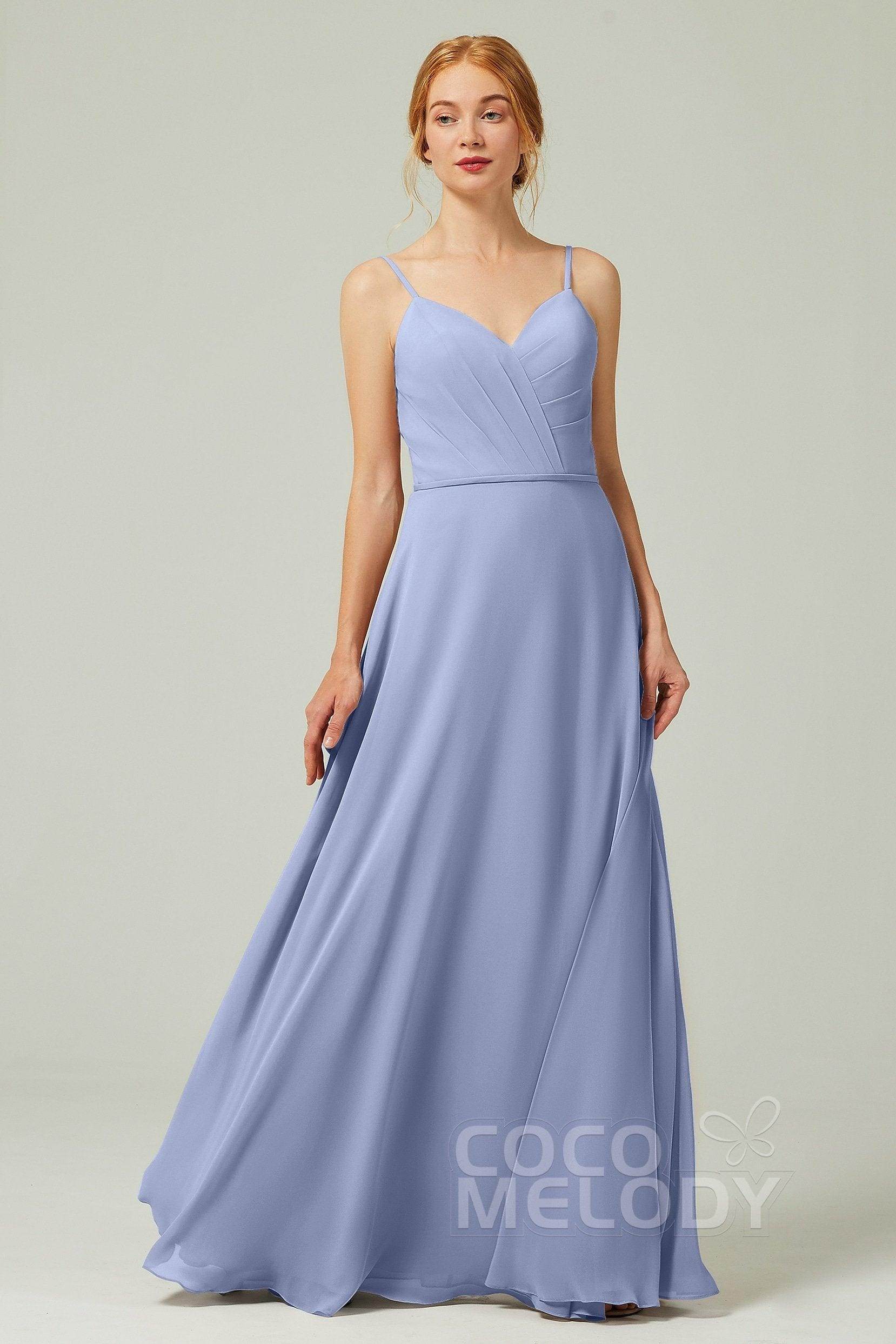 A-Line Floor Length Chiffon Bridesmaid Dress CB0312