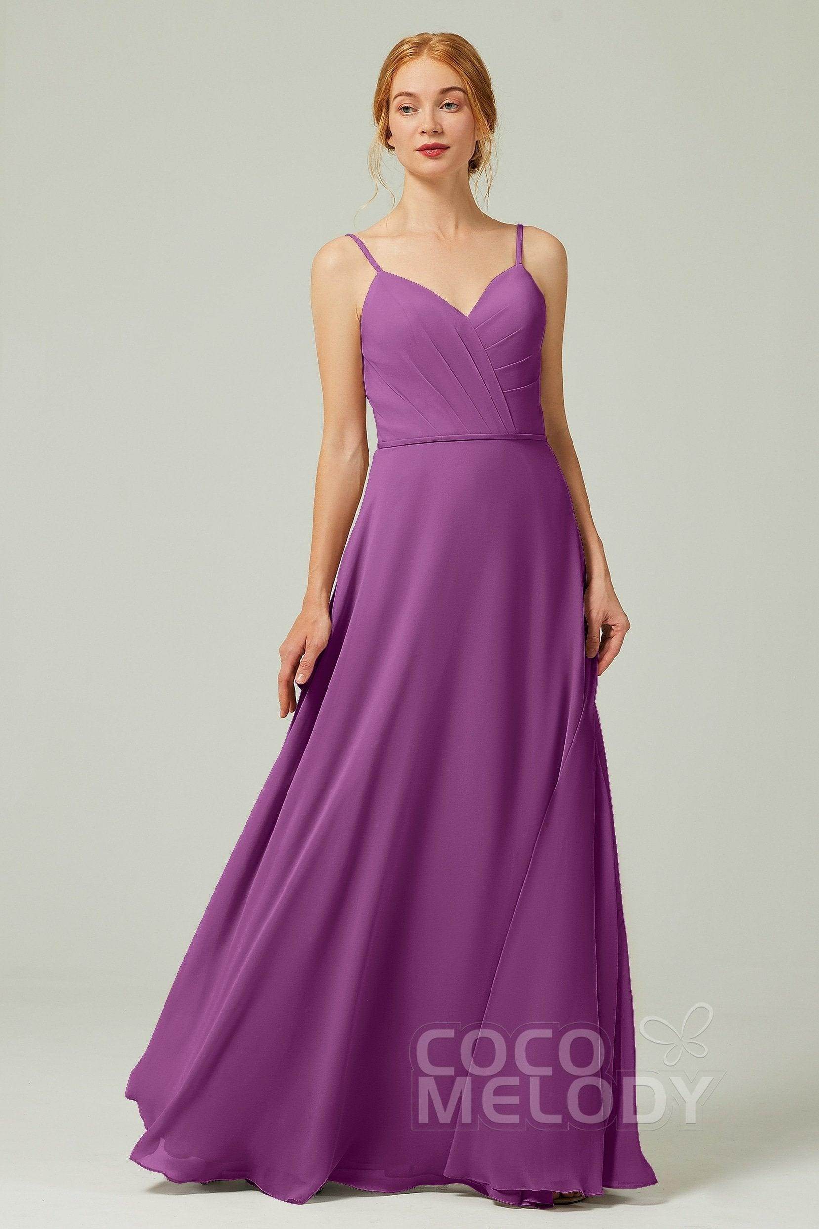 A-Line Floor Length Chiffon Bridesmaid Dress CB0312