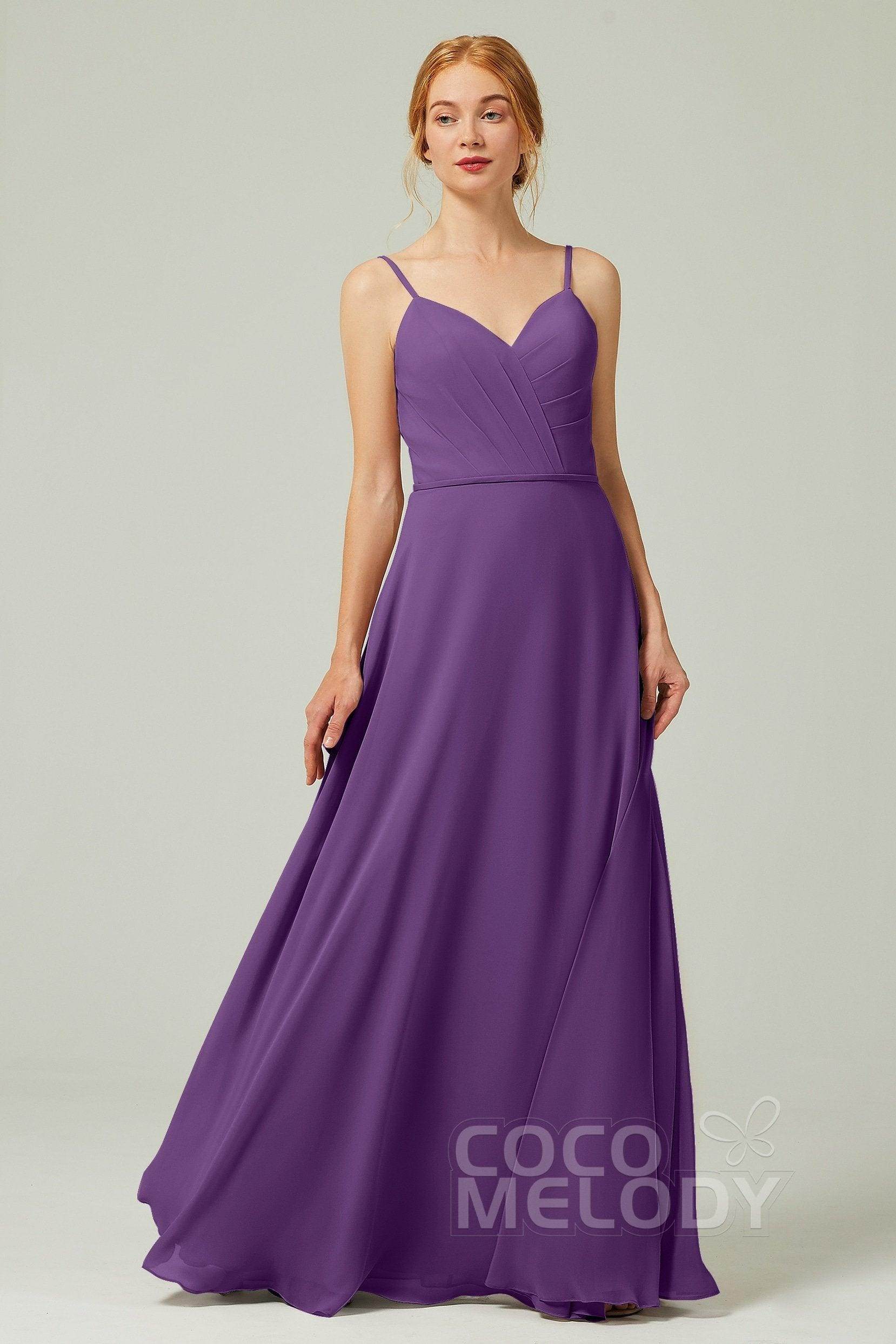 A-Line Floor Length Chiffon Bridesmaid Dress CB0312