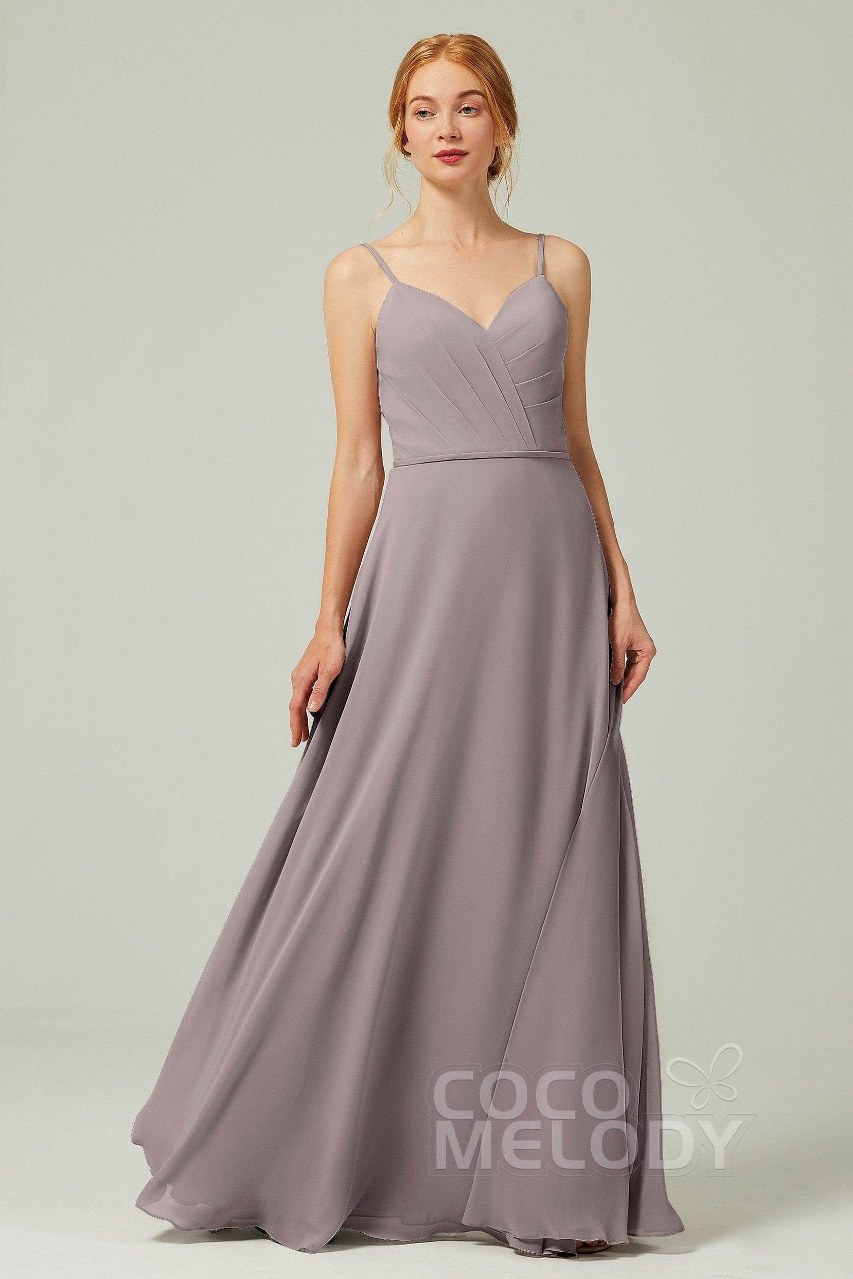 A-Line Floor Length Chiffon Bridesmaid Dress CB0312
