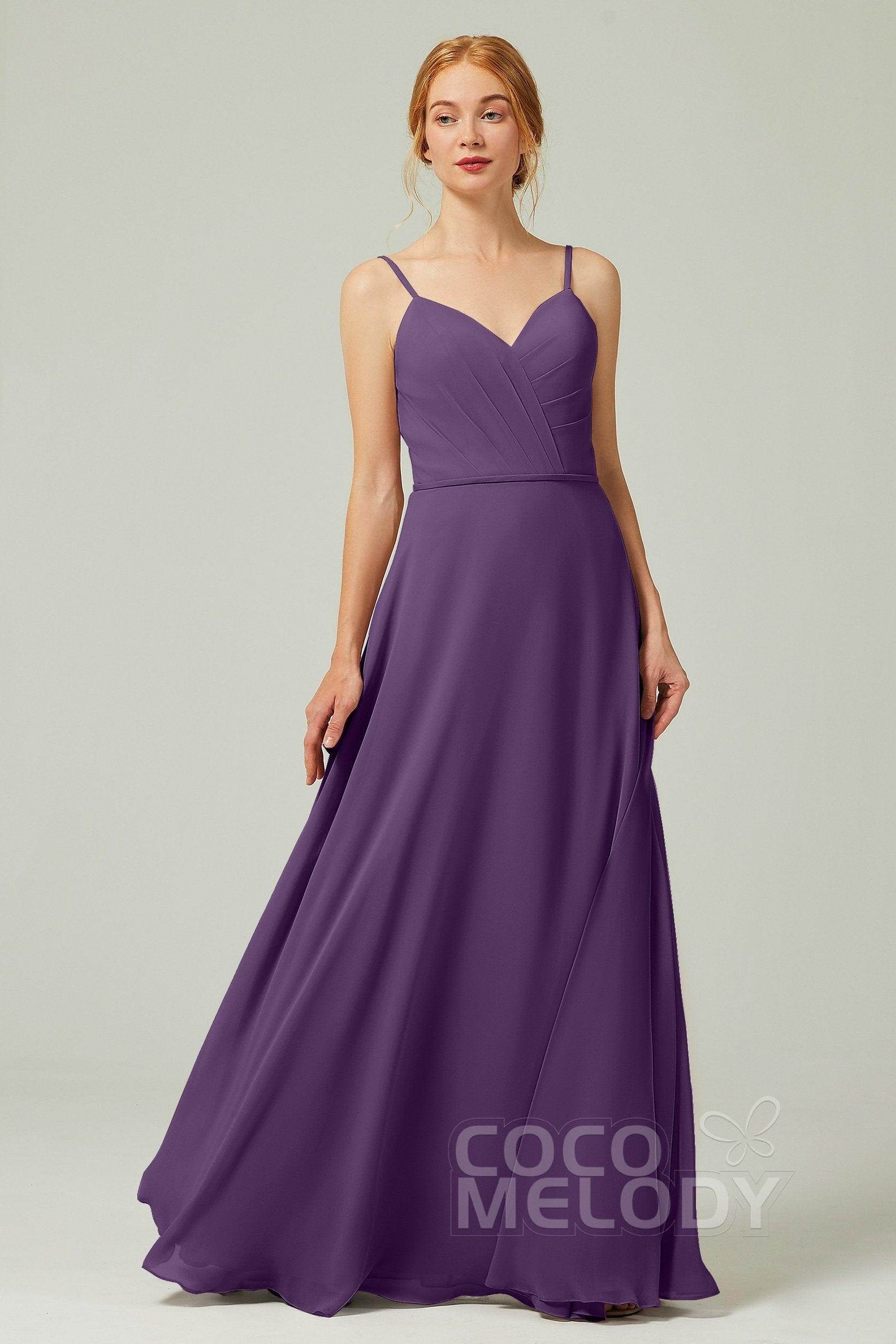 A-Line Floor Length Chiffon Bridesmaid Dress CB0312