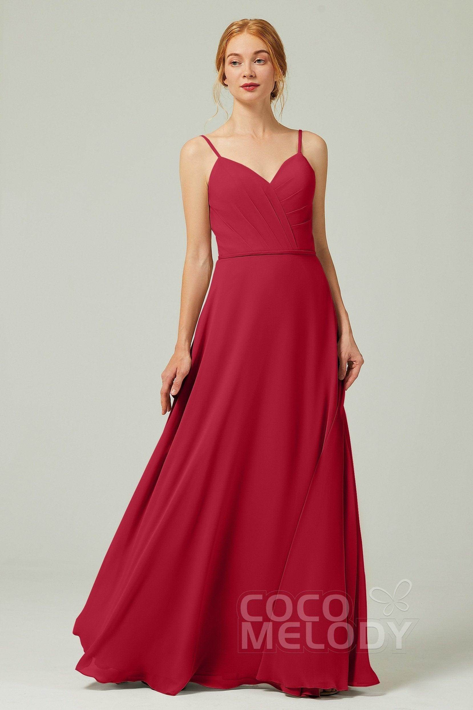 A-Line Floor Length Chiffon Bridesmaid Dress CB0312