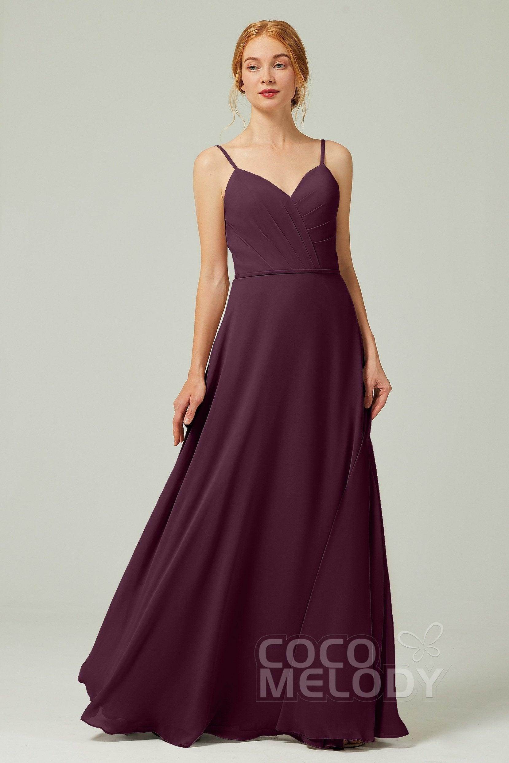 A-Line Floor Length Chiffon Bridesmaid Dress CB0312