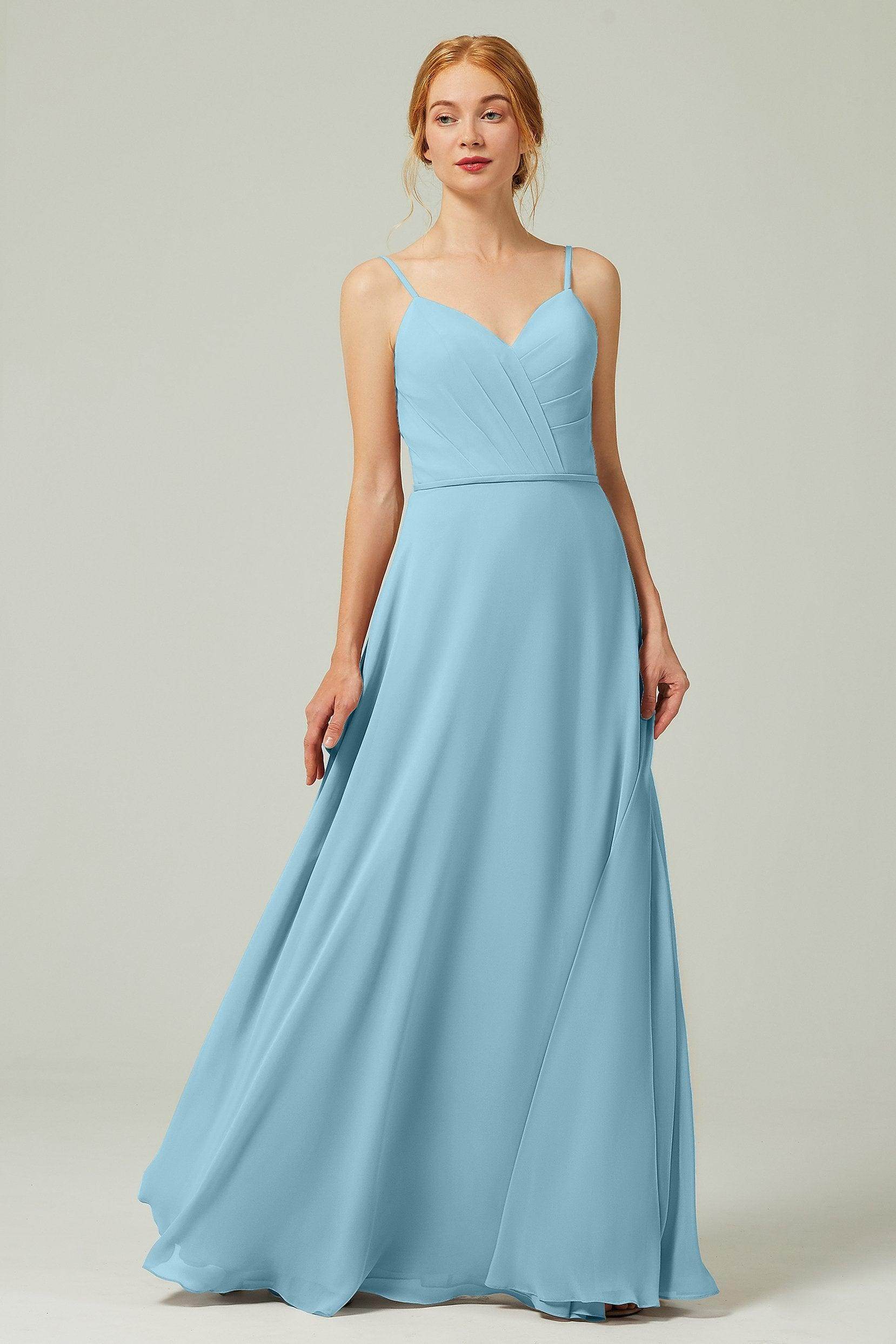 A-Line Floor Length Chiffon Bridesmaid Dress CB0312