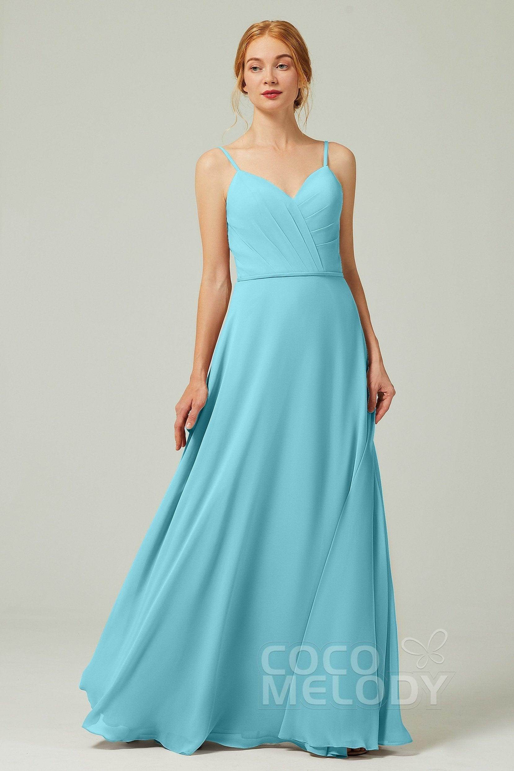A-Line Floor Length Chiffon Bridesmaid Dress CB0312